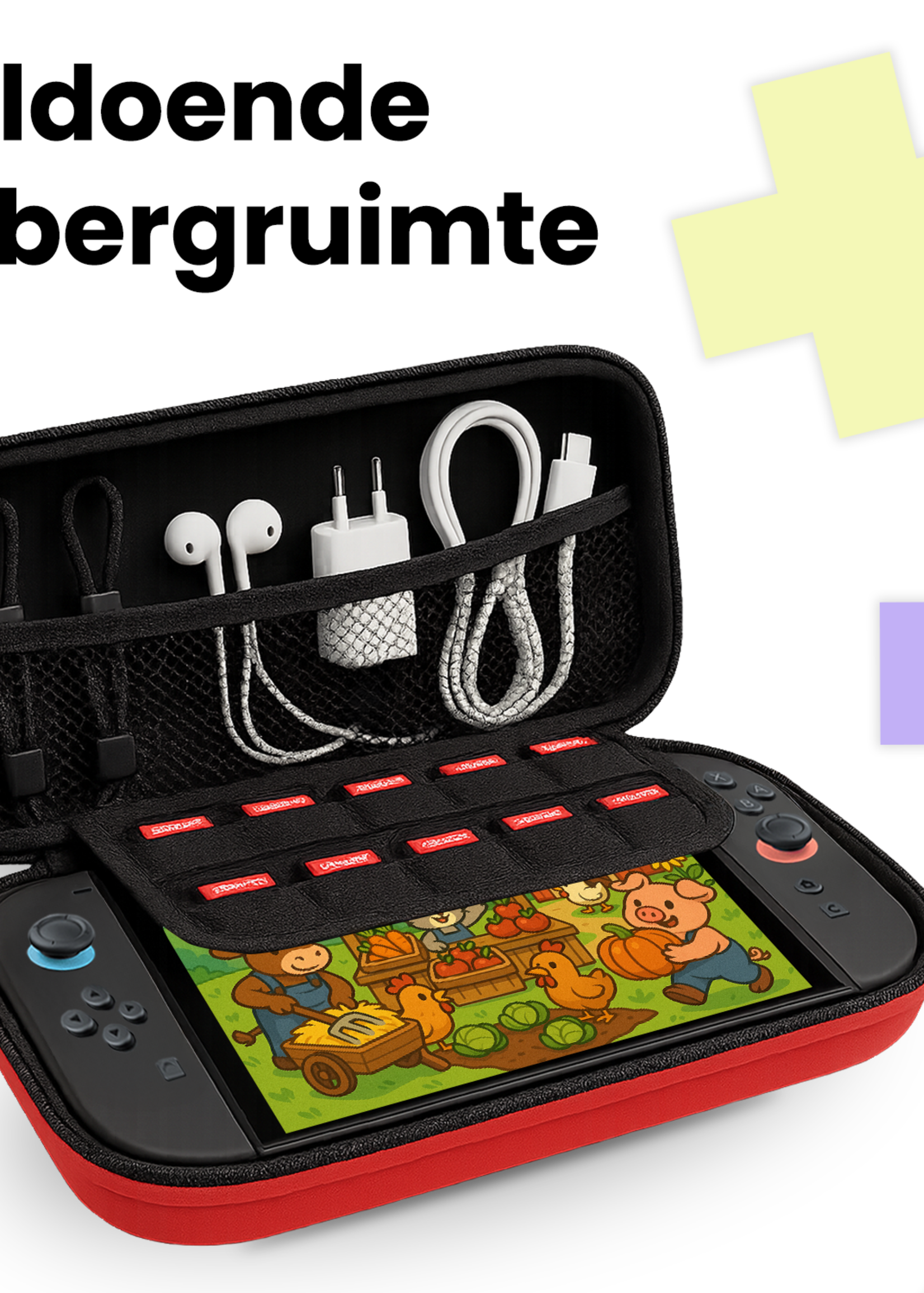 LUQ LUQ Hoesje voor Nintendo Switch 2 - Rood