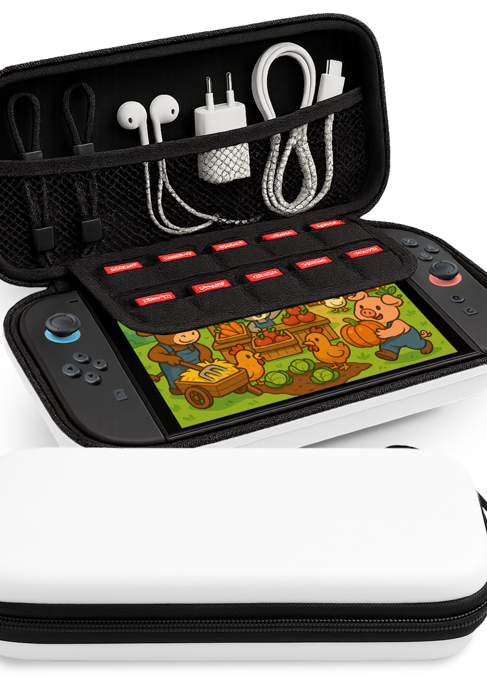 LUQ LUQ Hoesje voor Nintendo Switch 2 - Wit