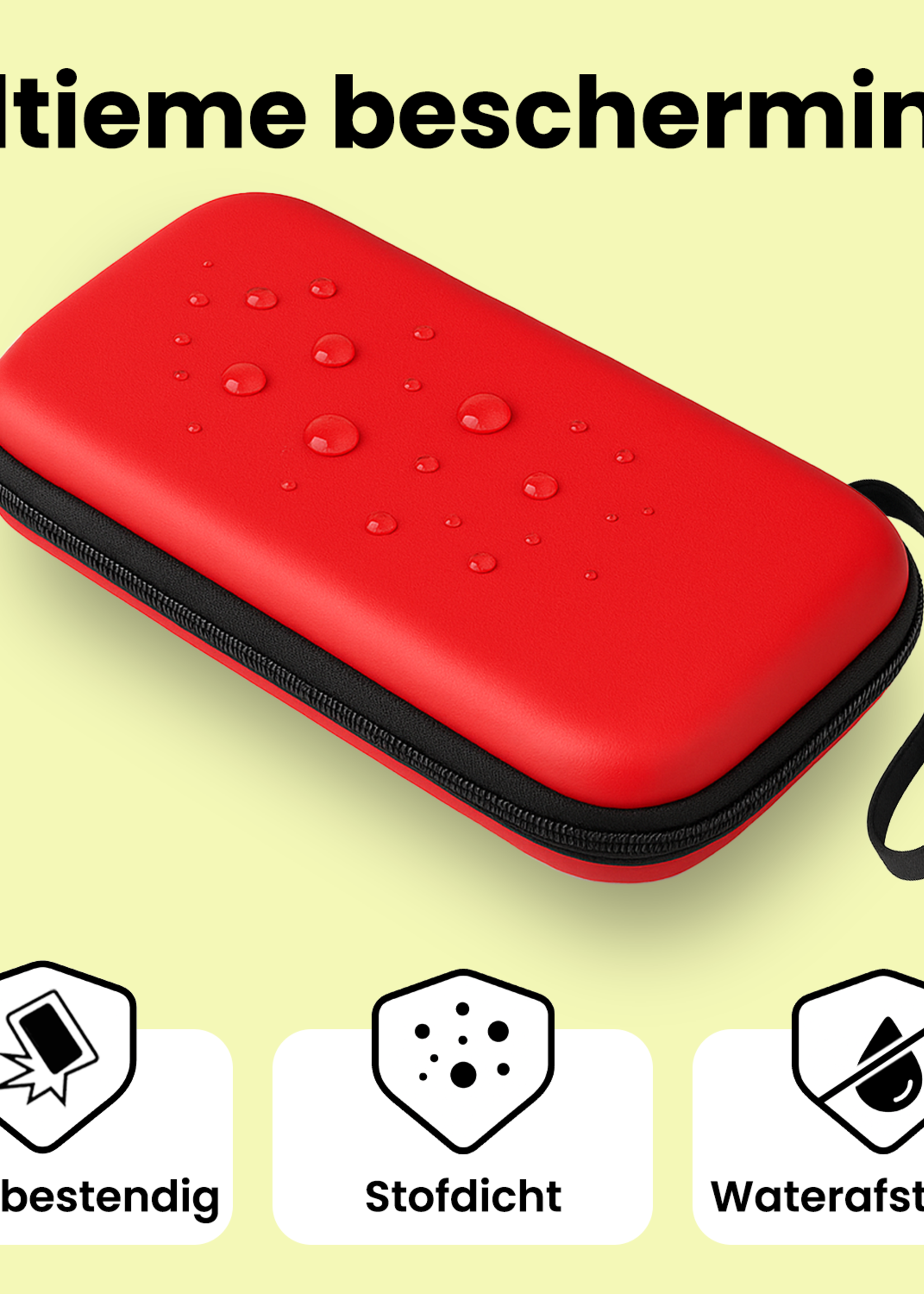 LUQ LUQ Nintendo Switch 2 Hoesje Met Screenprotector - Rood