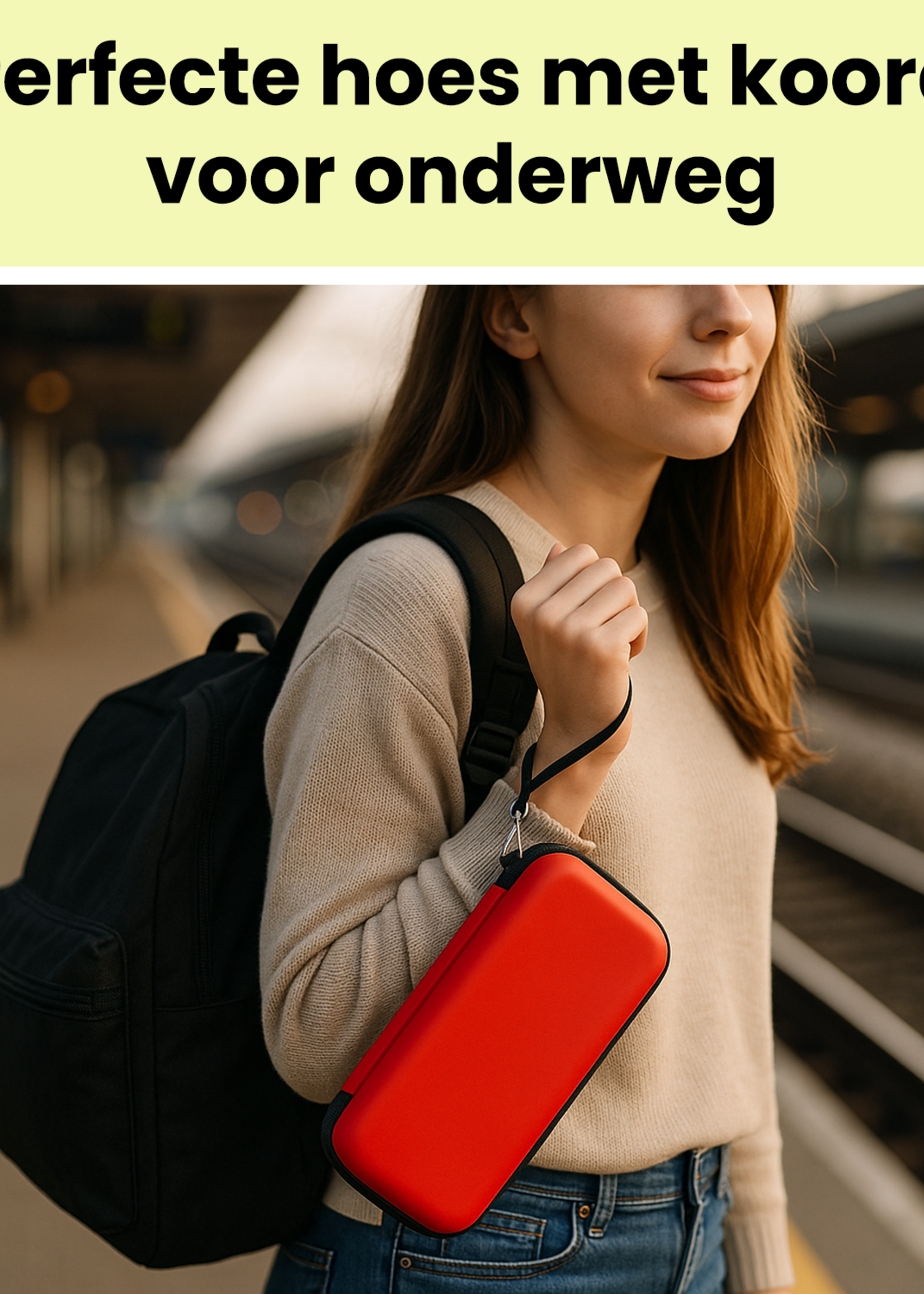 LUQ LUQ Nintendo Switch 2 Hoesje Met Screenprotector - Rood