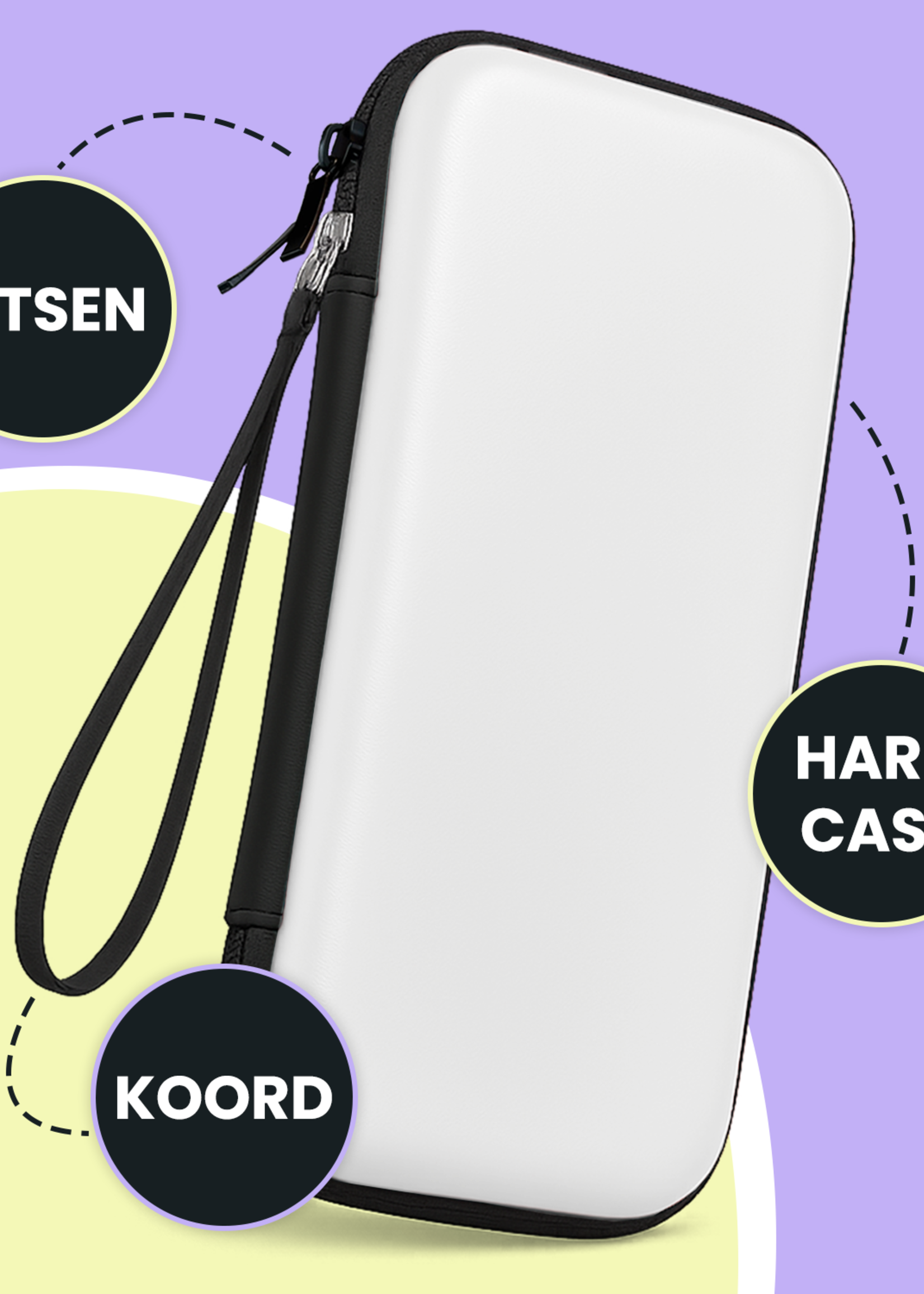 LUQ LUQ Nintendo Switch 2 Hoesje Met Screenprotector - Wit