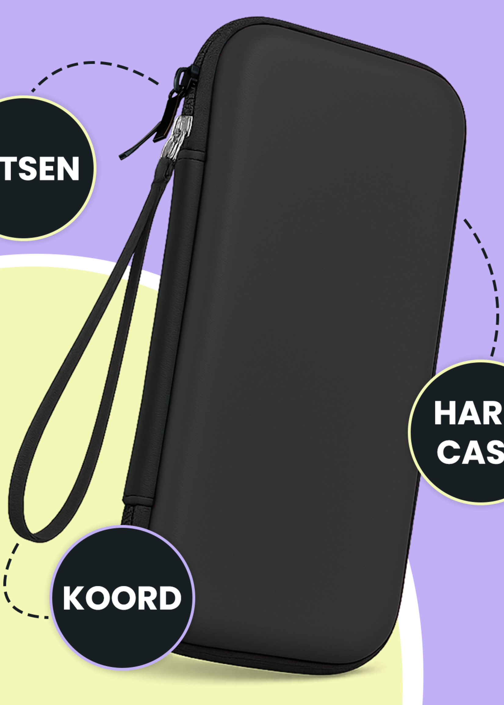 LUQ LUQ Nintendo Switch 2 Hoesje Met Screenprotector - Zwart