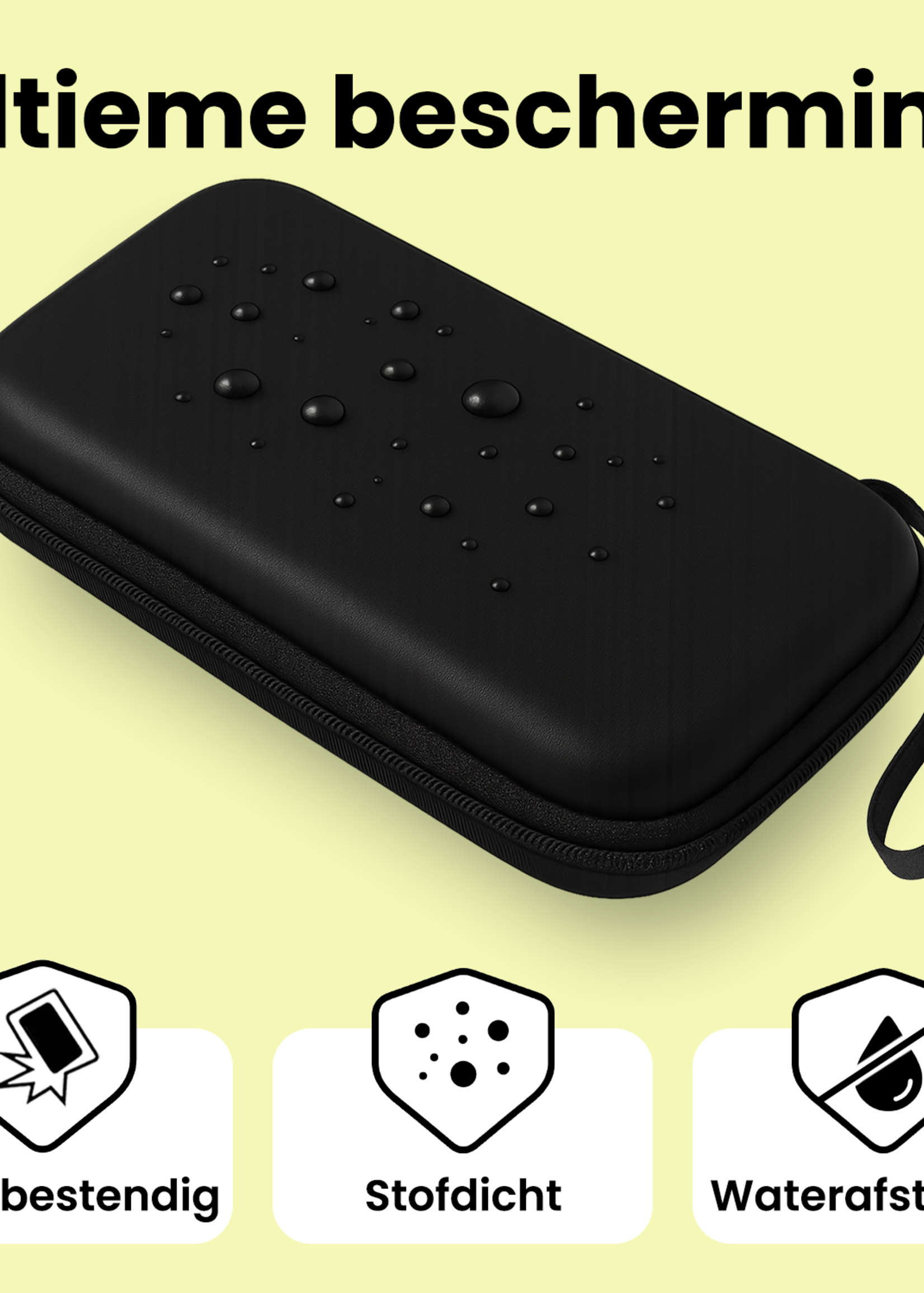 LUQ LUQ Nintendo Switch 2 Hoesje Met Screenprotector - Zwart