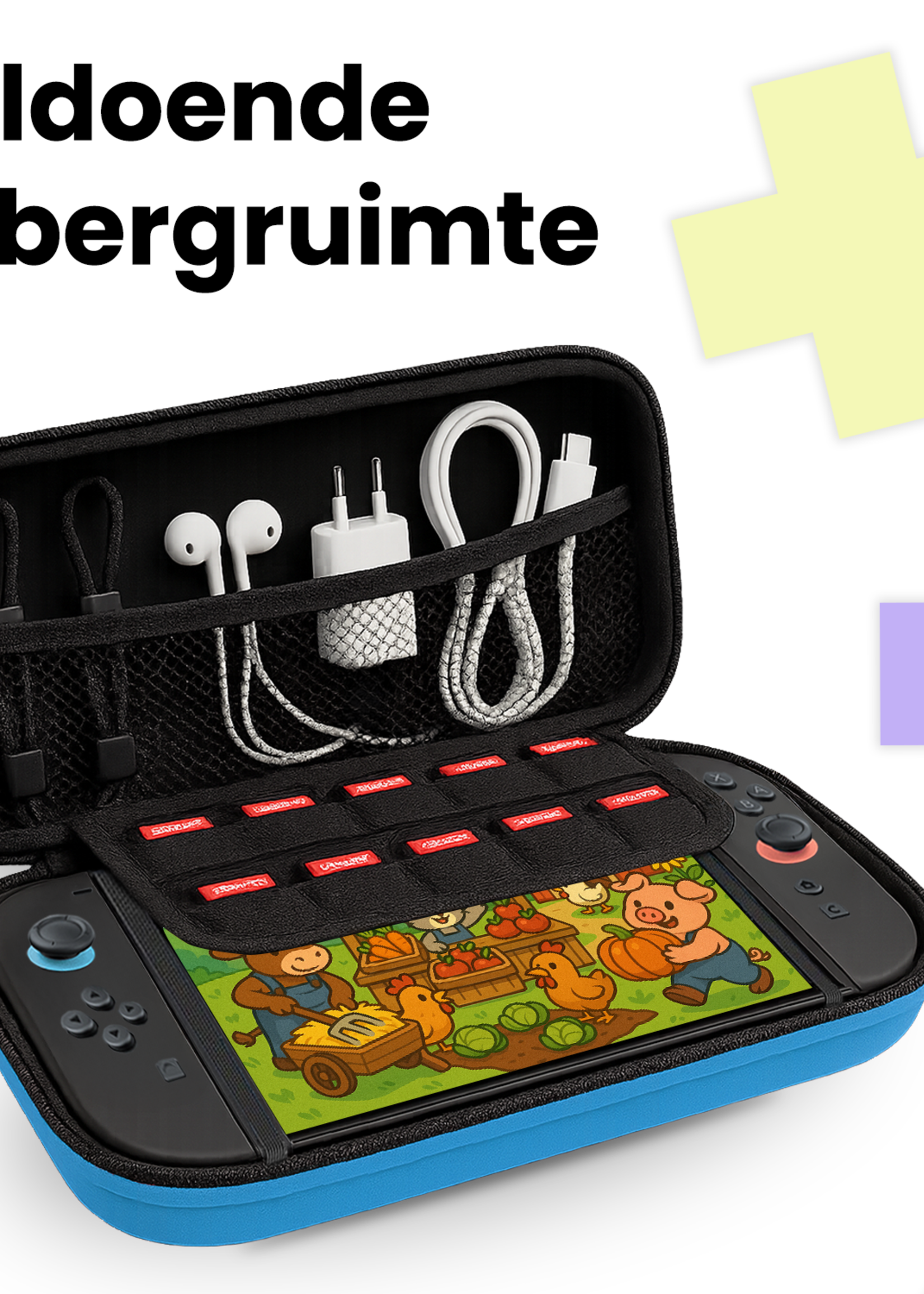 LUQ LUQ Hoesje voor Nintendo Switch 2 - Blauw