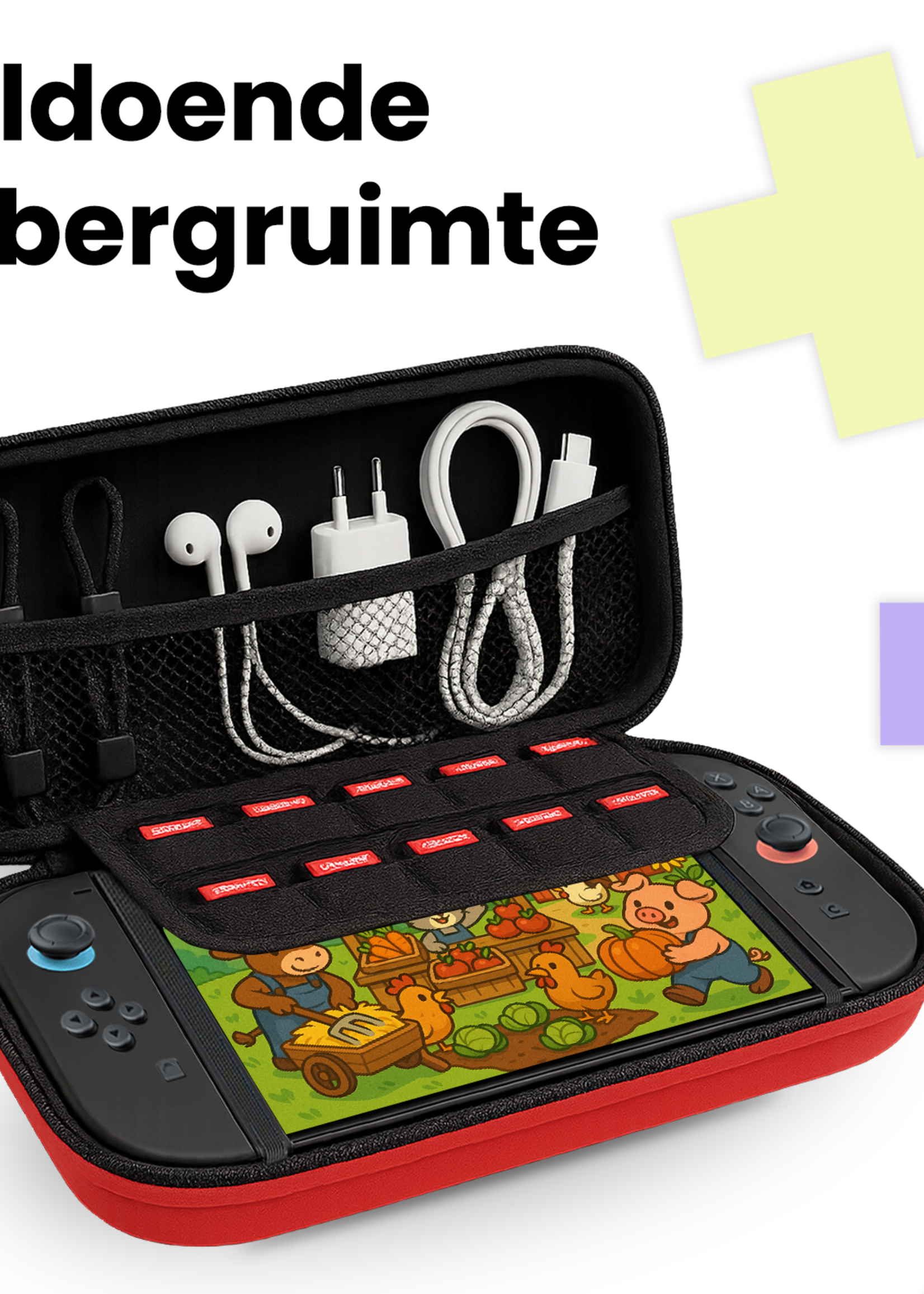 LUQ LUQ Hoesje voor Nintendo Switch 2 - Rood