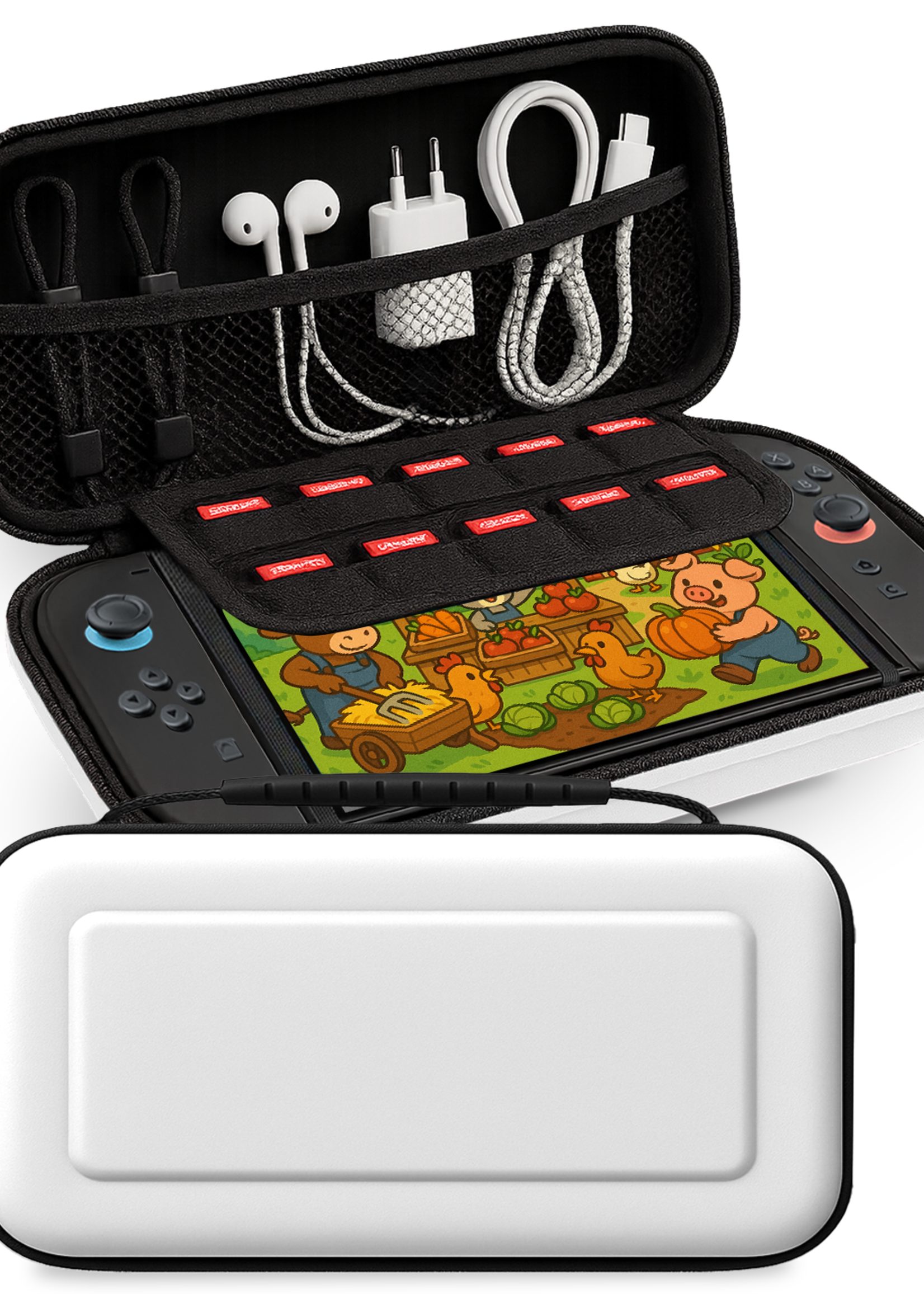 LUQ LUQ Hoesje voor Nintendo Switch 2 - Wit