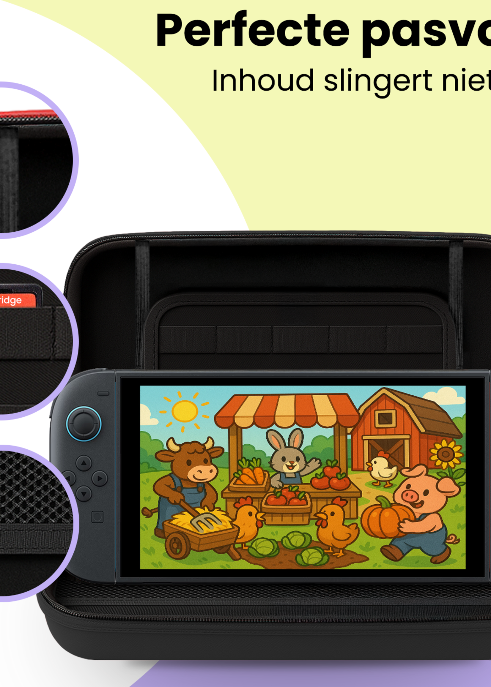 LUQ LUQ Hoesje voor Nintendo Switch 2 - Zwart