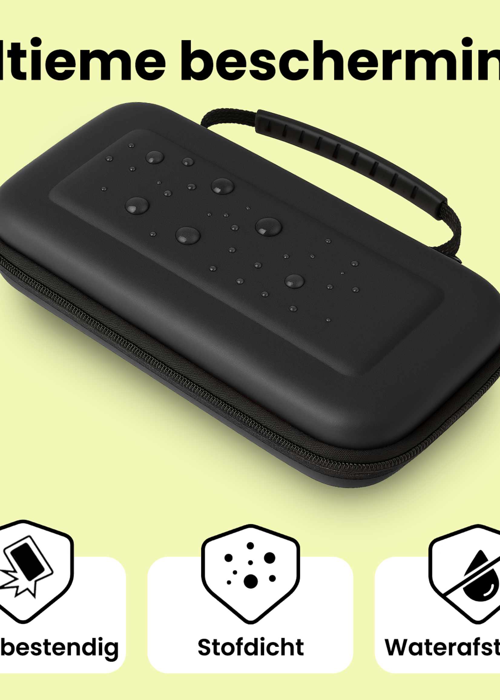 LUQ LUQ Nintendo Switch 2 Hoesje Handvat Met Screenprotector - Zwart