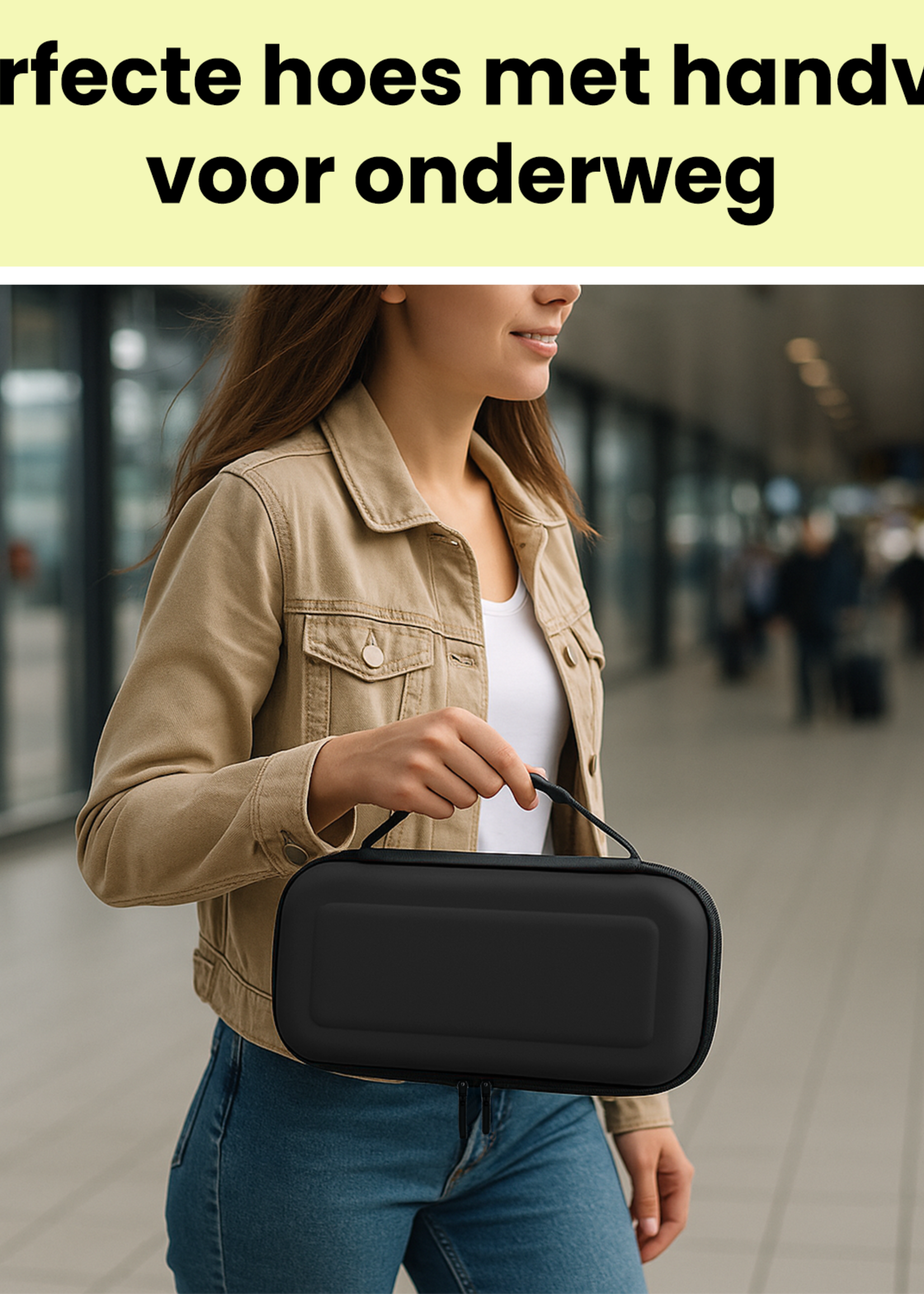 LUQ LUQ Nintendo Switch 2 Hoesje Handvat Met Screenprotector - Zwart