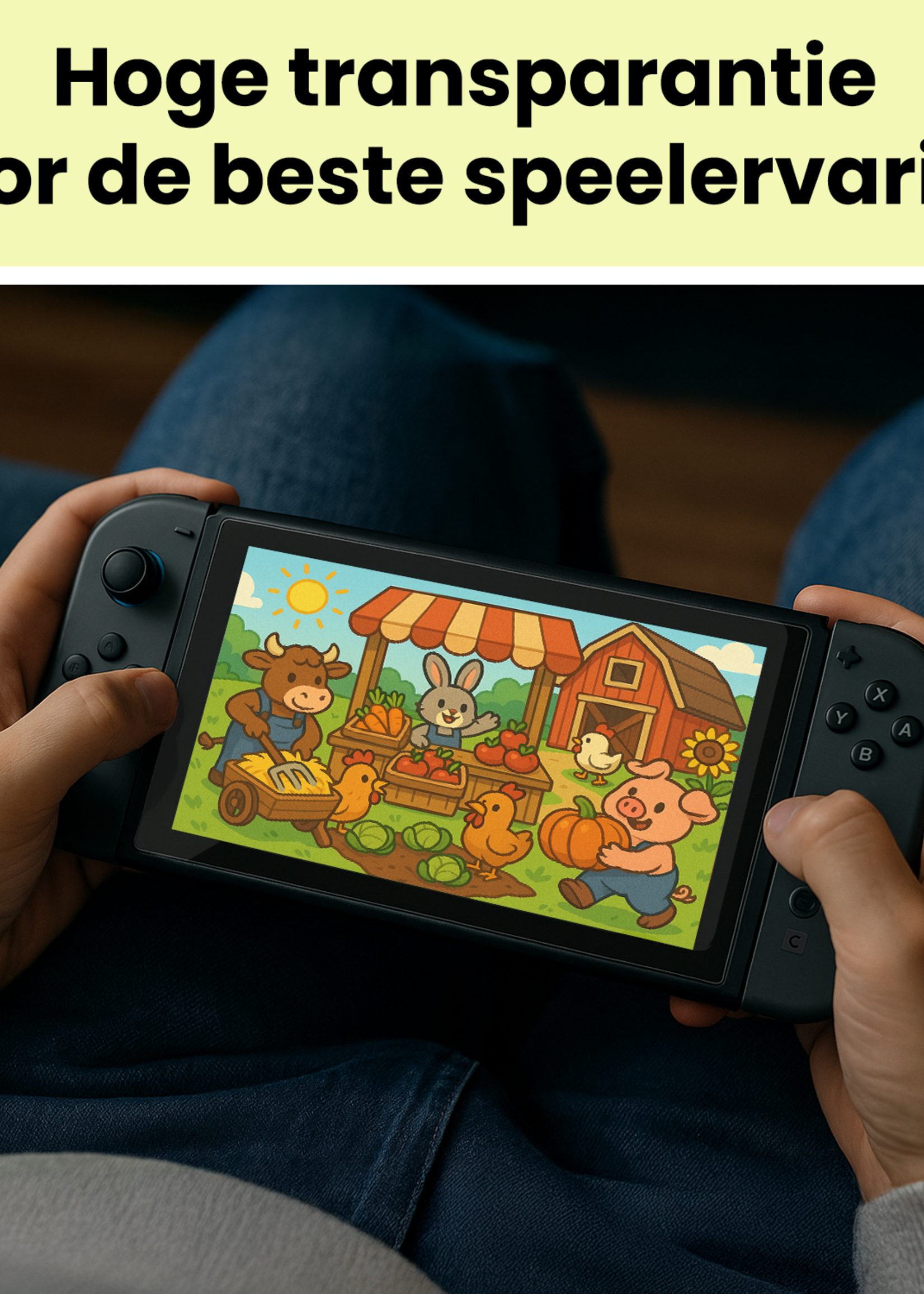 LUQ LUQ Nintendo Switch 2 Hoesje Handvat Met Screenprotector - Zwart