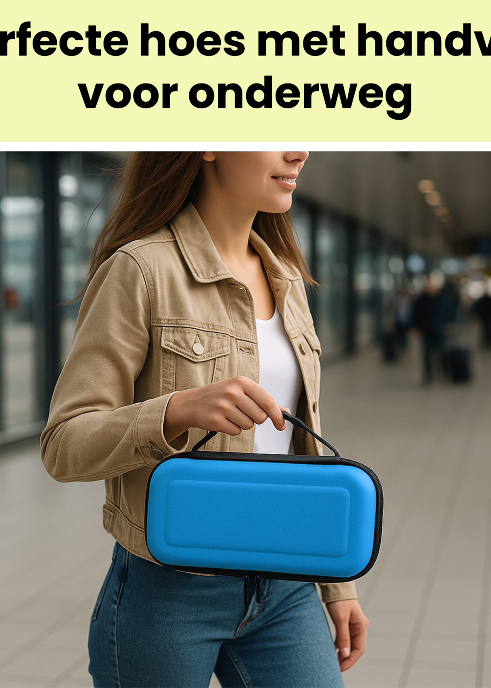 LUQ LUQ Nintendo Switch 2 Hoesje Handvat Met 2x Screenprotector - Blauw