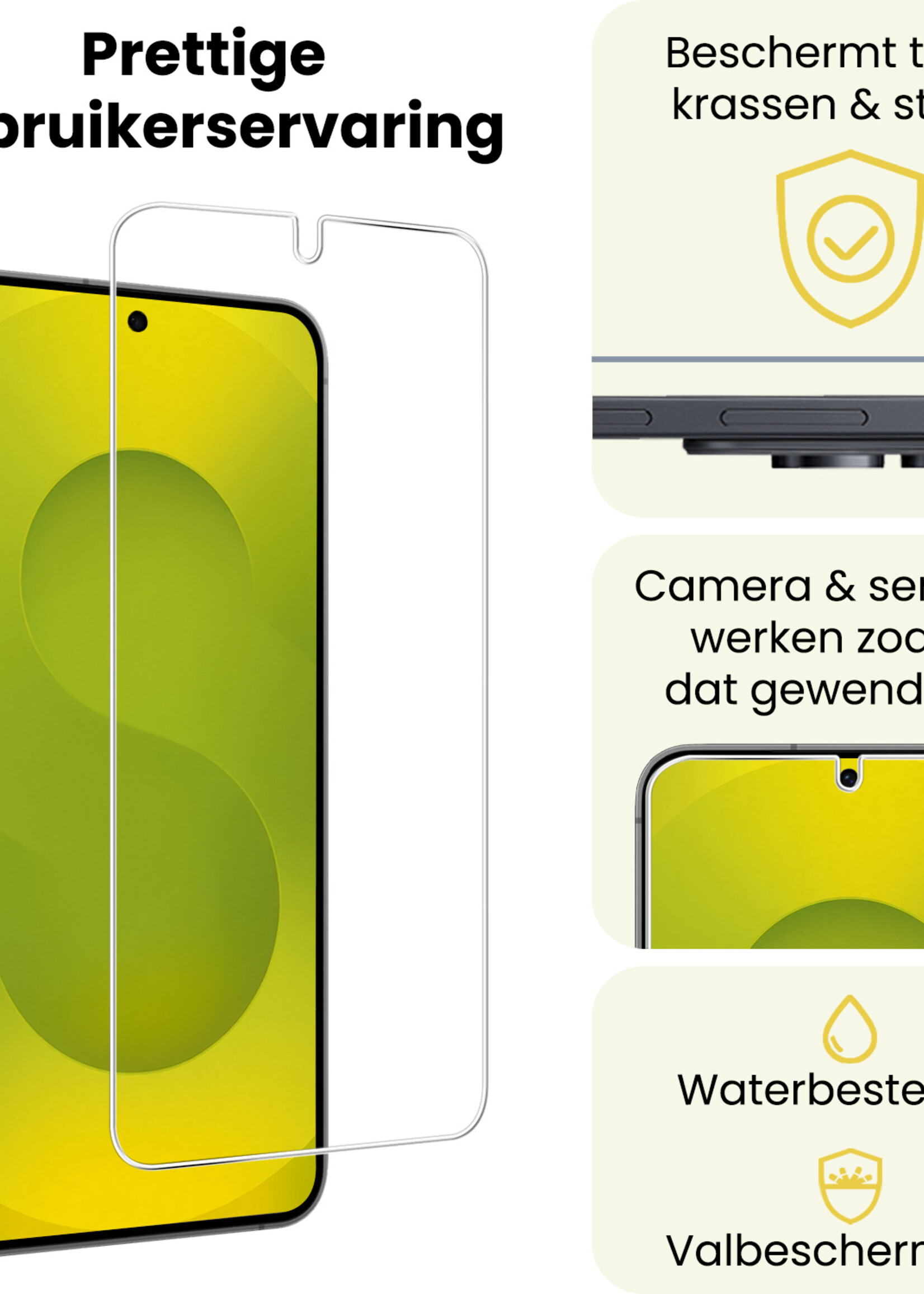 LUQ LUQ Samsung Galaxy S25 Edge Screenprotector Glas - 3 PACK