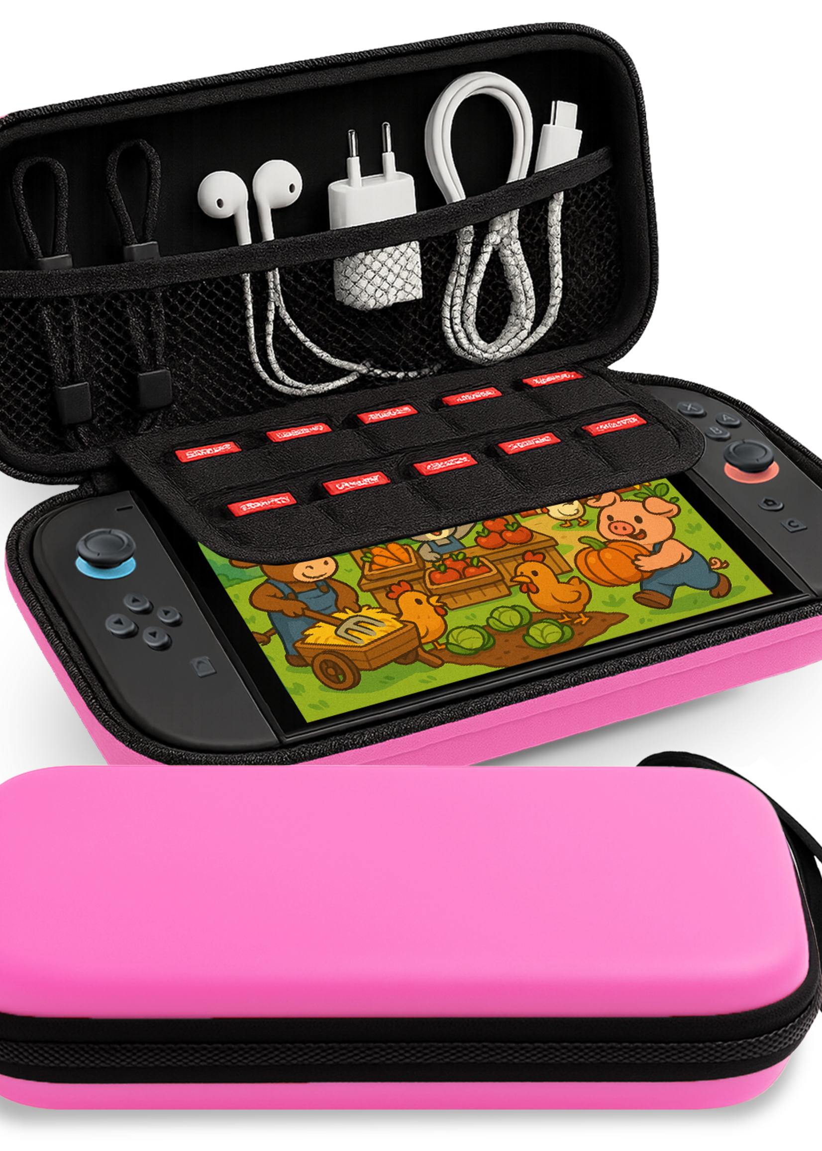 LUQ LUQ Nintendo Switch 2 Hoesje Koord - Roze