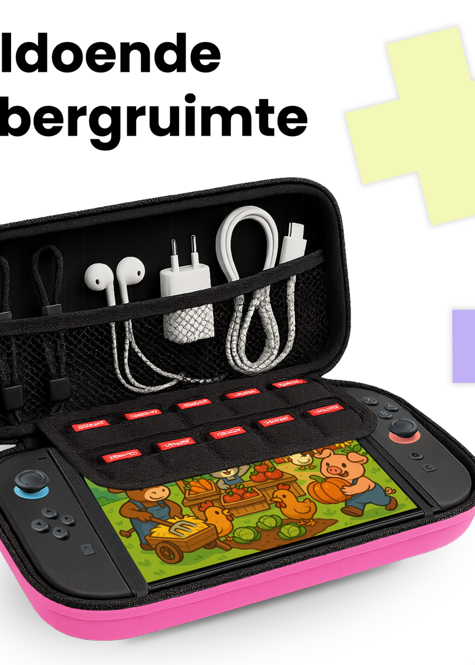 LUQ LUQ Nintendo Switch 2 Hoesje Handvat - Roze