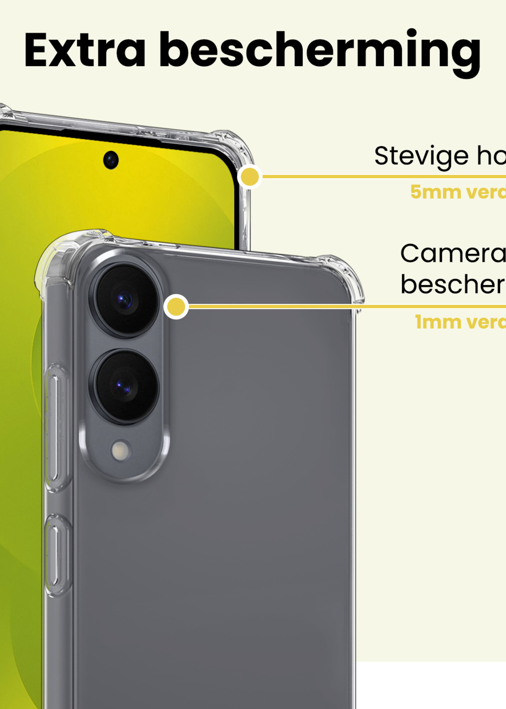 LUQ LUQ Samsung Galaxy S25 Edge Hoesje Shockproof Met Screenprotector