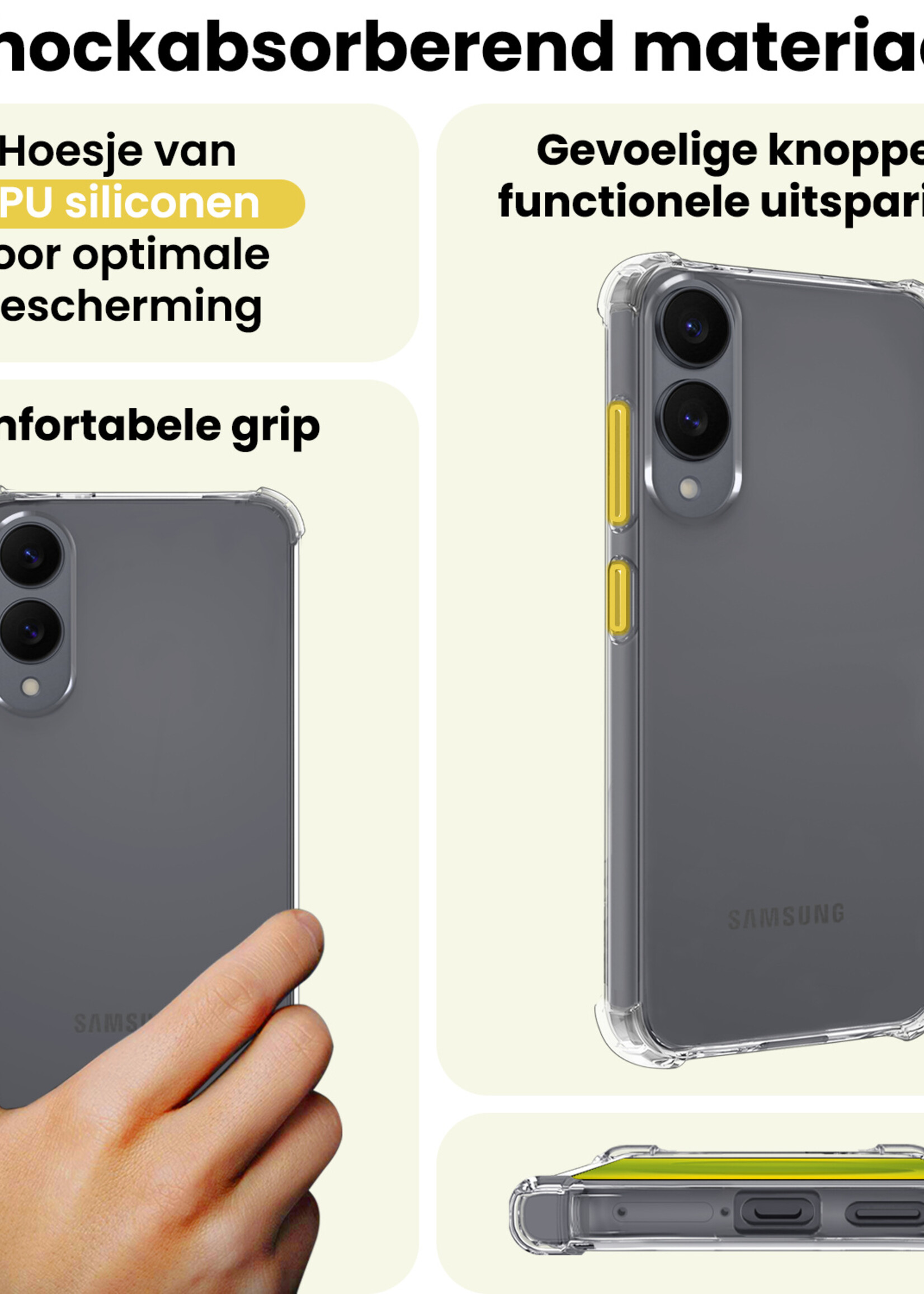 LUQ LUQ Samsung Galaxy S25 Edge Hoesje Shockproof Met Screenprotector