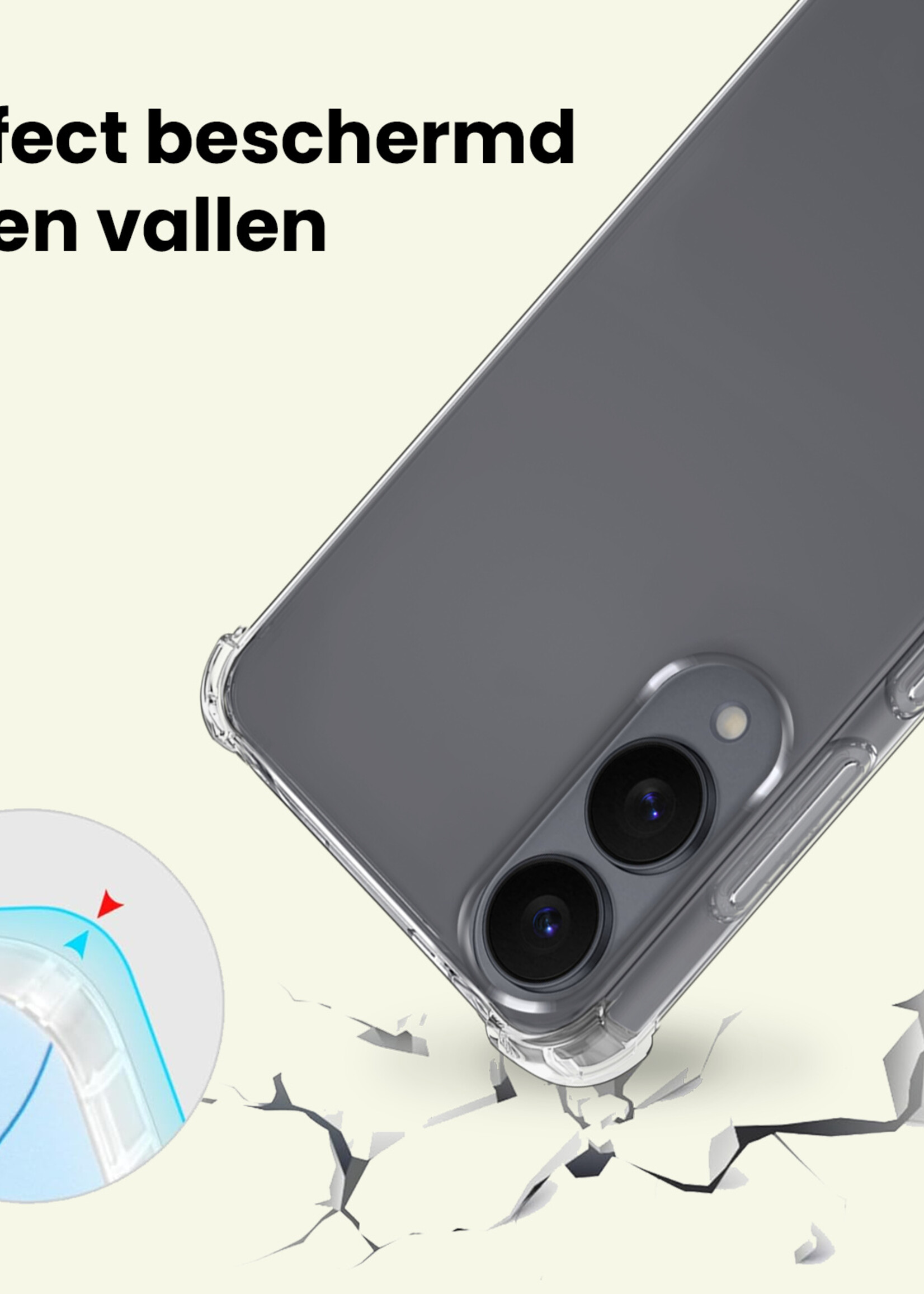 LUQ LUQ Samsung Galaxy S25 Edge Hoesje Shockproof Met Screenprotector