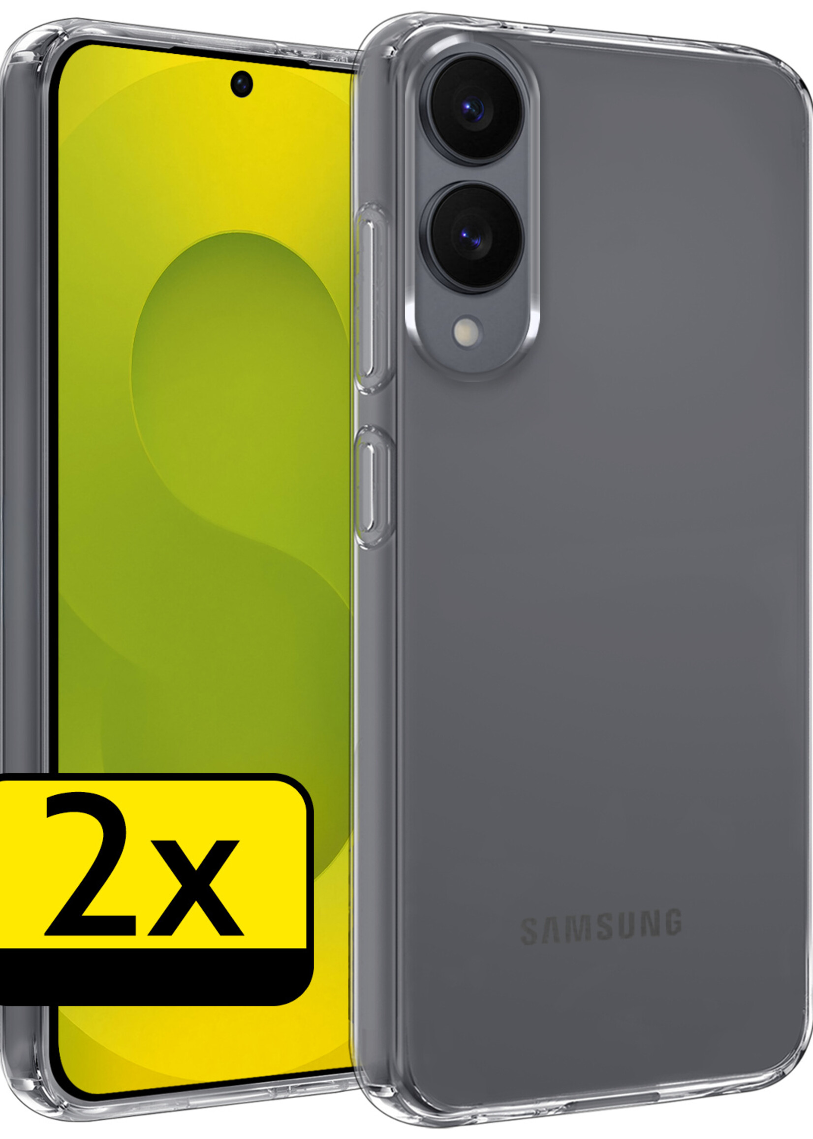 LUQ LUQ Samsung Galaxy S25 Edge Hoesje Siliconen - Transparant - 2 PACK