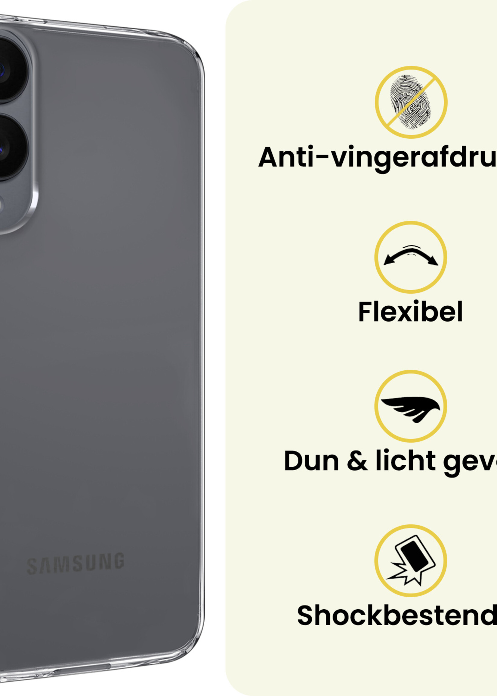 LUQ LUQ Samsung Galaxy S25 Edge Hoesje Siliconen - Transparant - 2 PACK