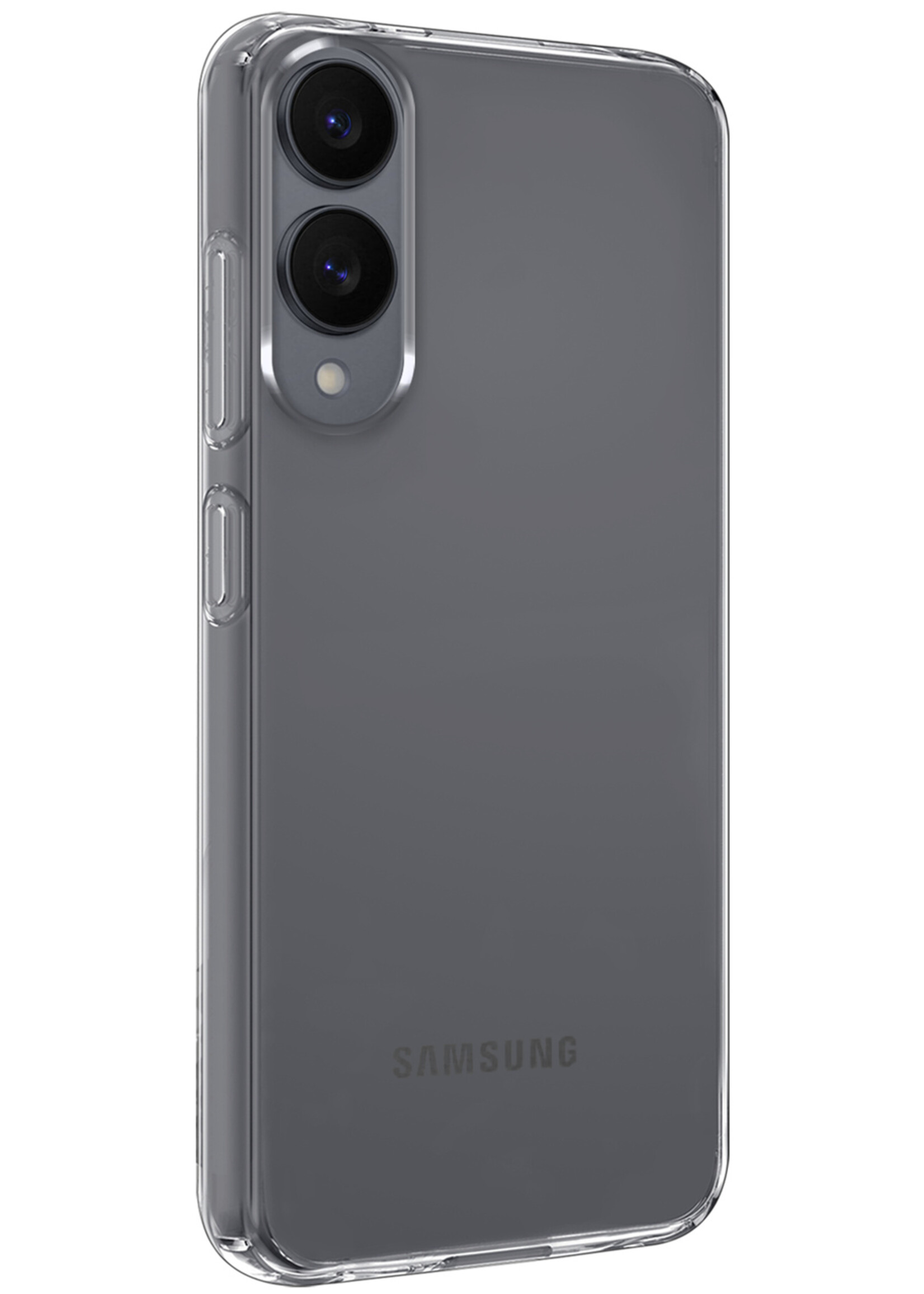 LUQ LUQ Samsung Galaxy S25 Edge Hoesje Siliconen Met 2x Screenprotector - Transparant