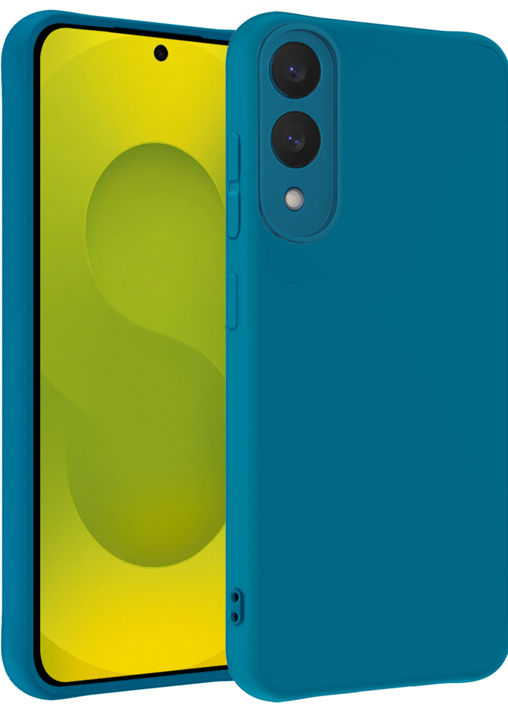 LUQ LUQ Samsung Galaxy S25 Edge Hoesje Siliconen - Donkerblauw