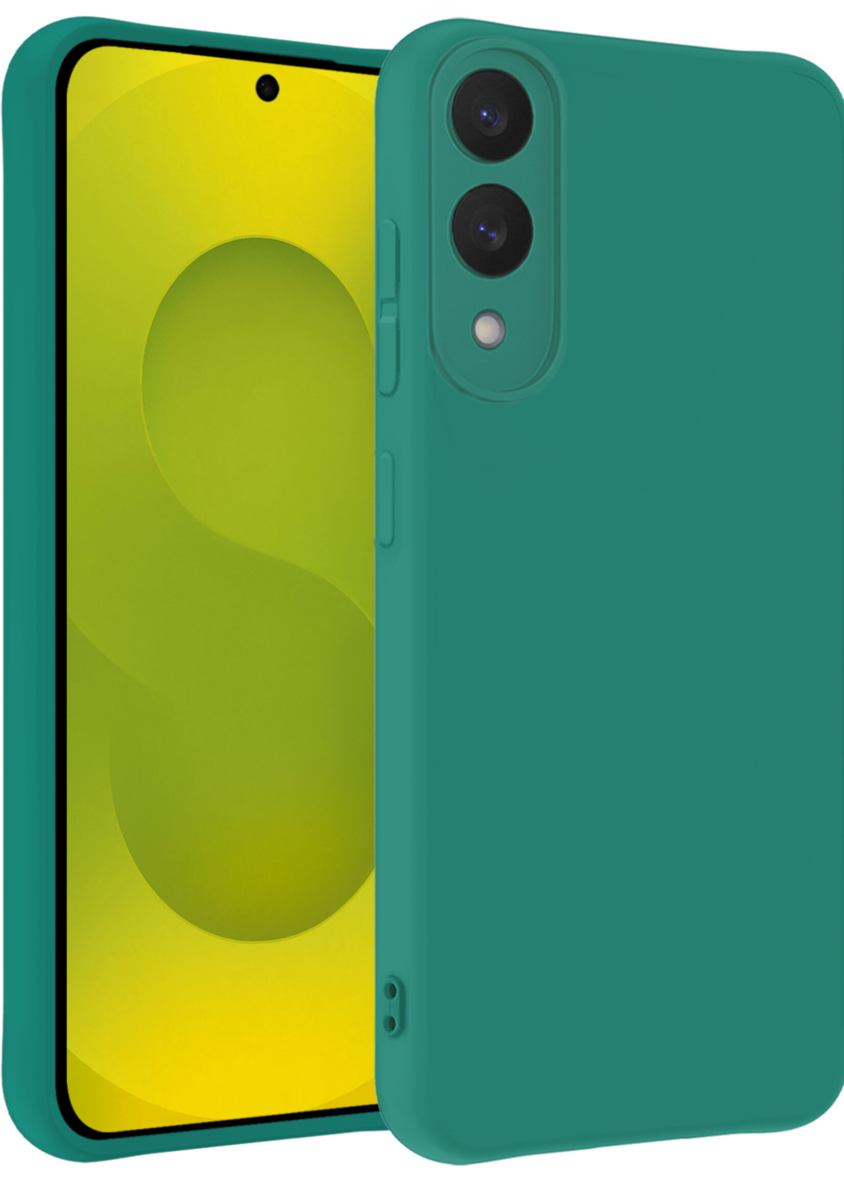 LUQ LUQ Samsung Galaxy S25 Edge Hoesje Siliconen - Donkergroen