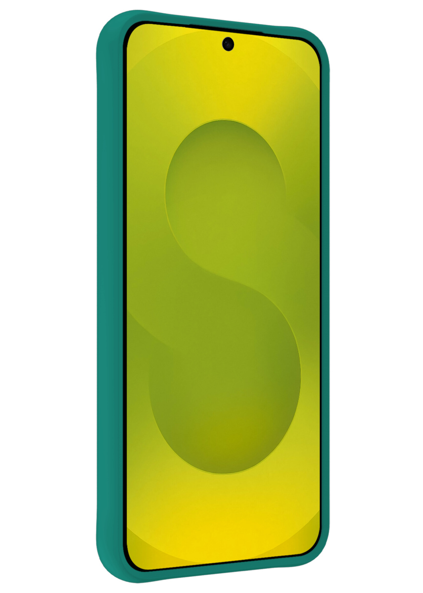 LUQ LUQ Samsung Galaxy S25 Edge Hoesje Siliconen - Donkergroen