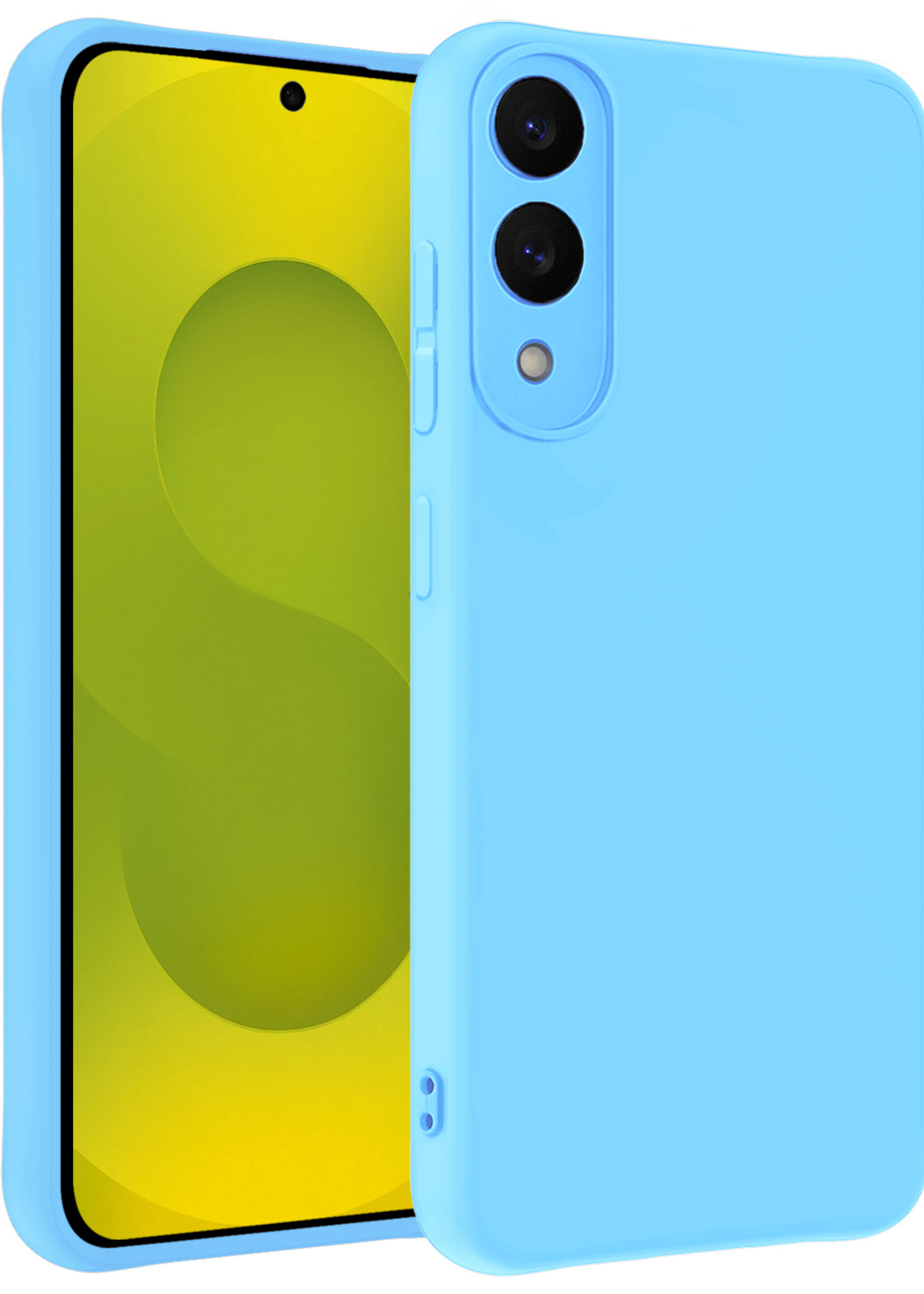 LUQ LUQ Samsung Galaxy S25 Edge Hoesje Siliconen - Lichtblauw