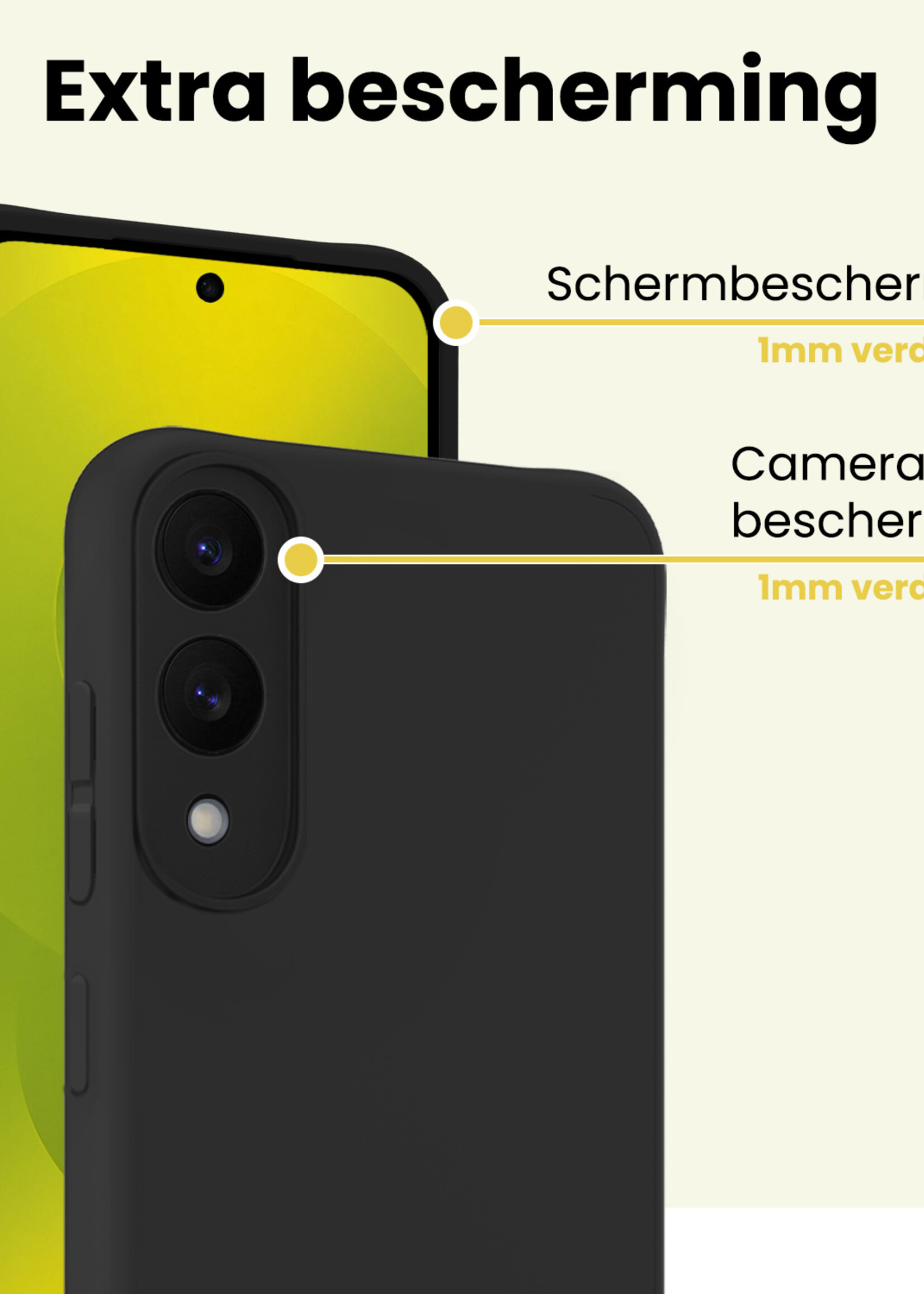 LUQ LUQ Samsung Galaxy S25 Edge Hoesje Siliconen - Zwart