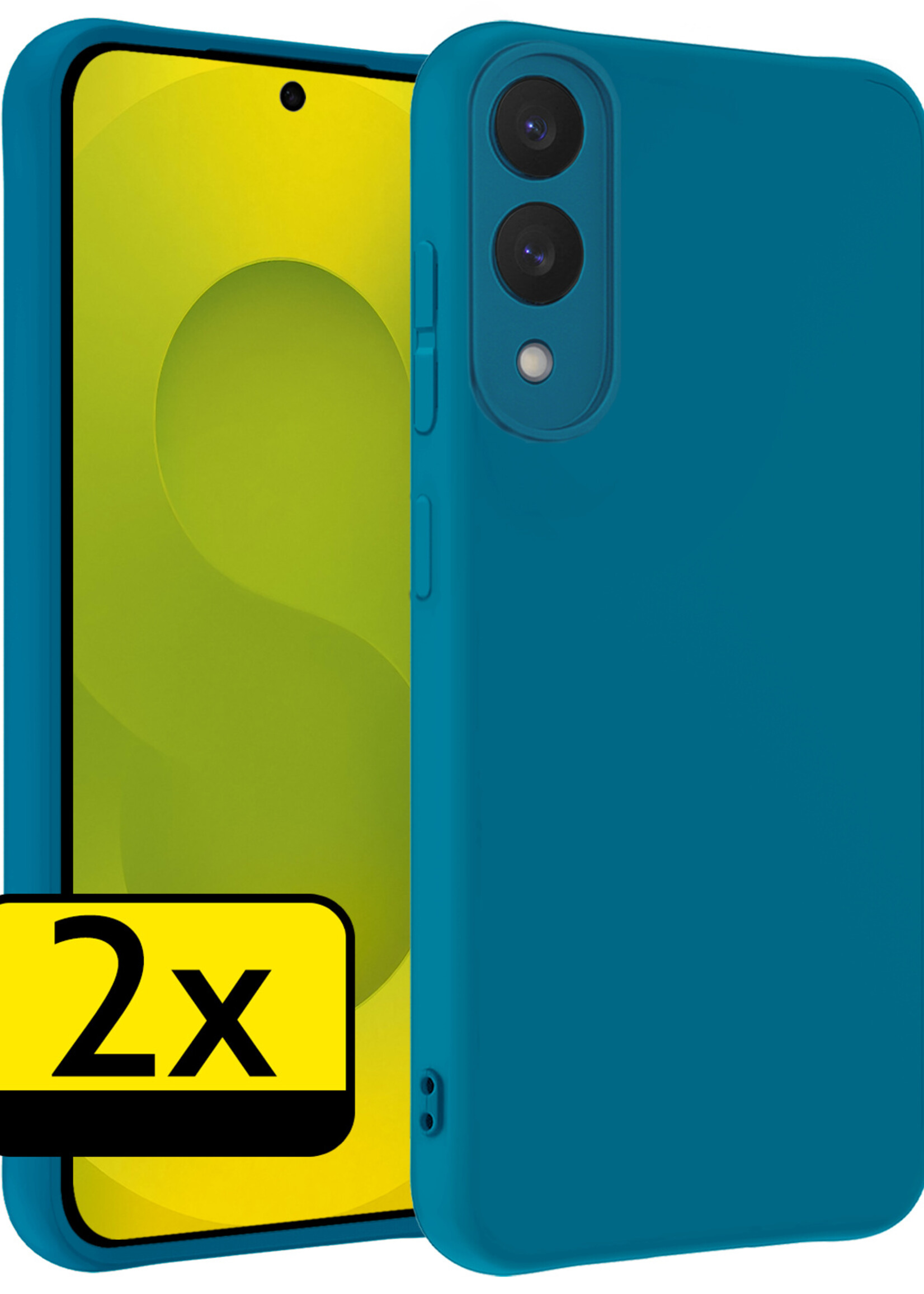 LUQ LUQ Samsung Galaxy S25 Edge Hoesje Siliconen - Donkerblauw - 2 PACK