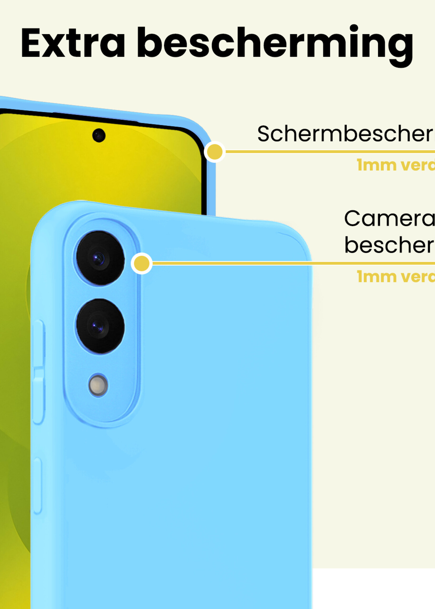 LUQ LUQ Samsung Galaxy S25 Edge Hoesje Siliconen - Lichtblauw - 2 PACK