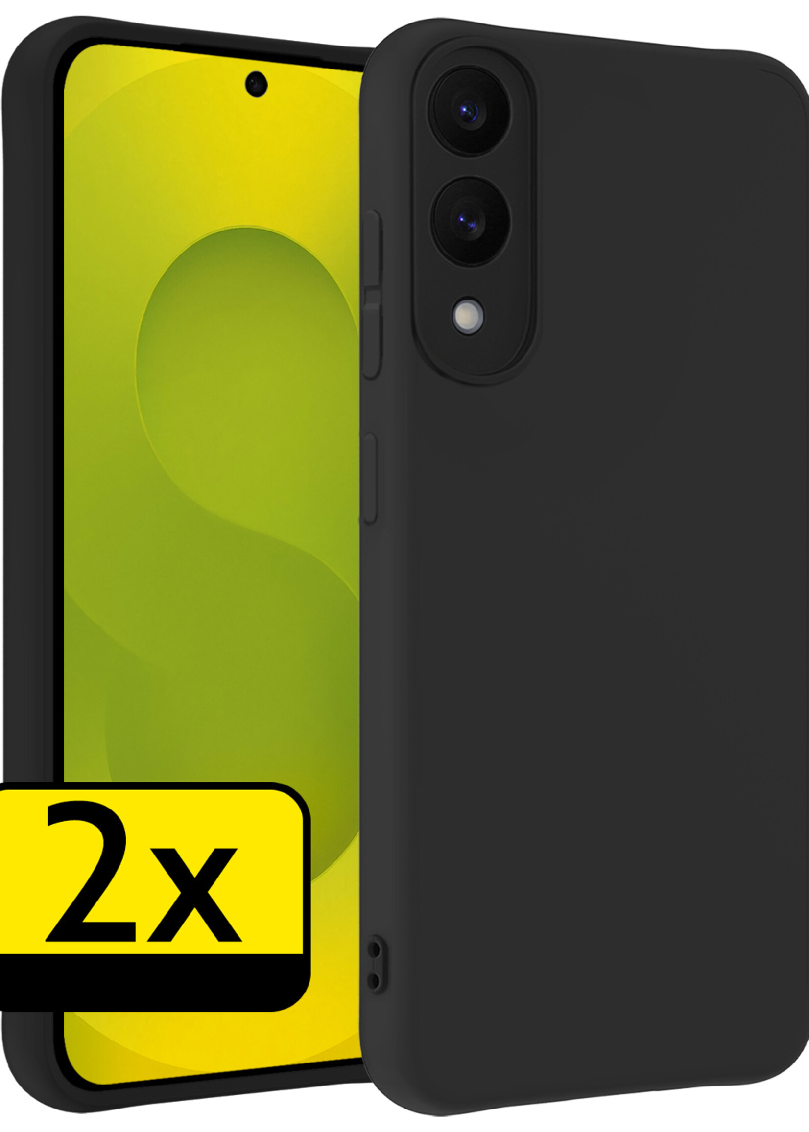 LUQ LUQ Samsung Galaxy S25 Edge Hoesje Siliconen - Zwart - 2 PACK