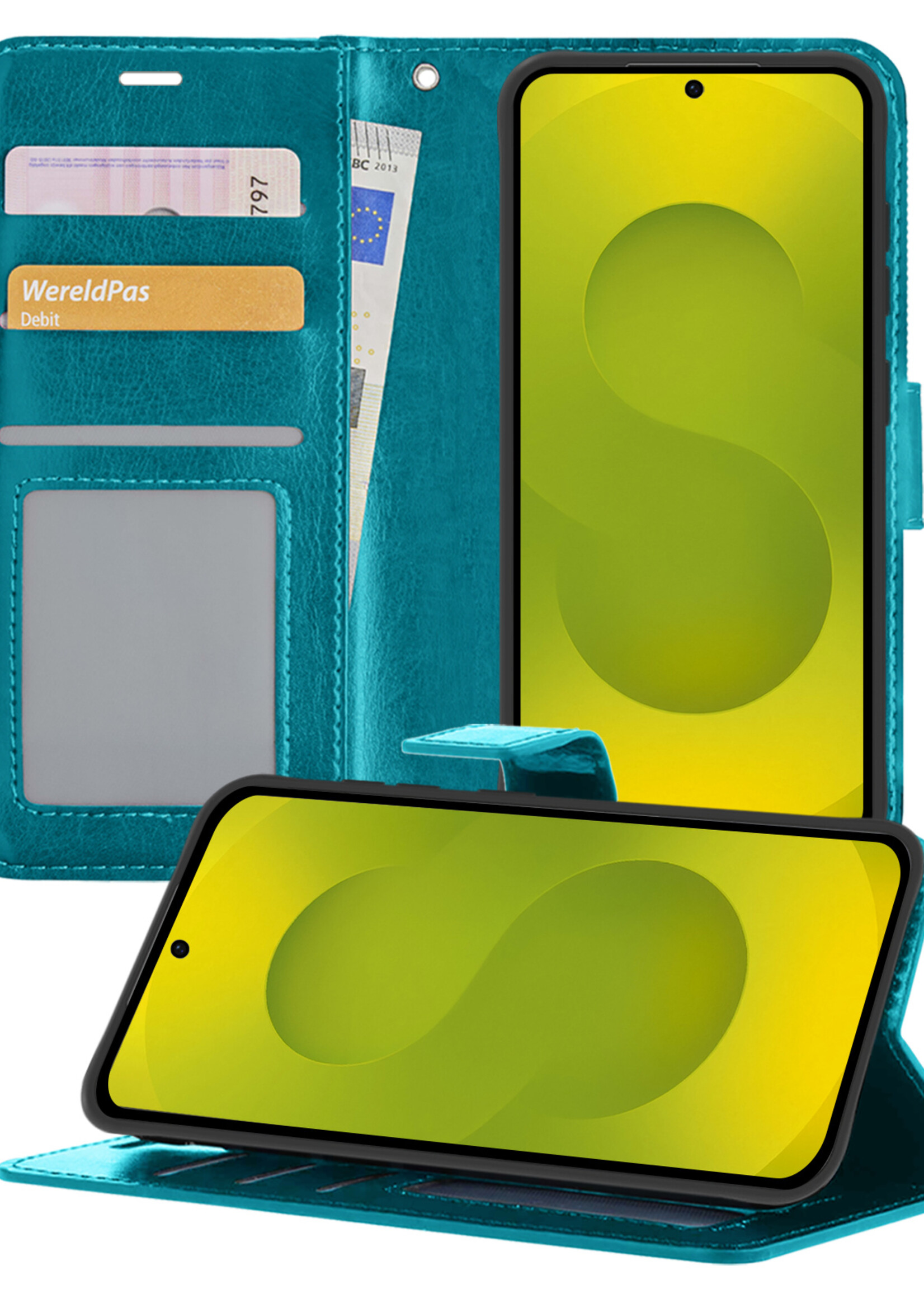 LUQ LUQ Samsung Galaxy S25 Edge Hoesje Bookcase - Turquoise