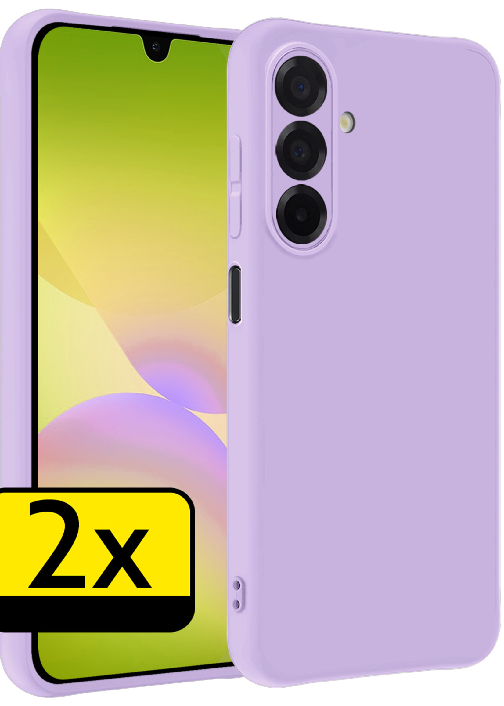 LUQ LUQ Samsung Galaxy A26 Hoesje Siliconen - Lila - 2 PACK