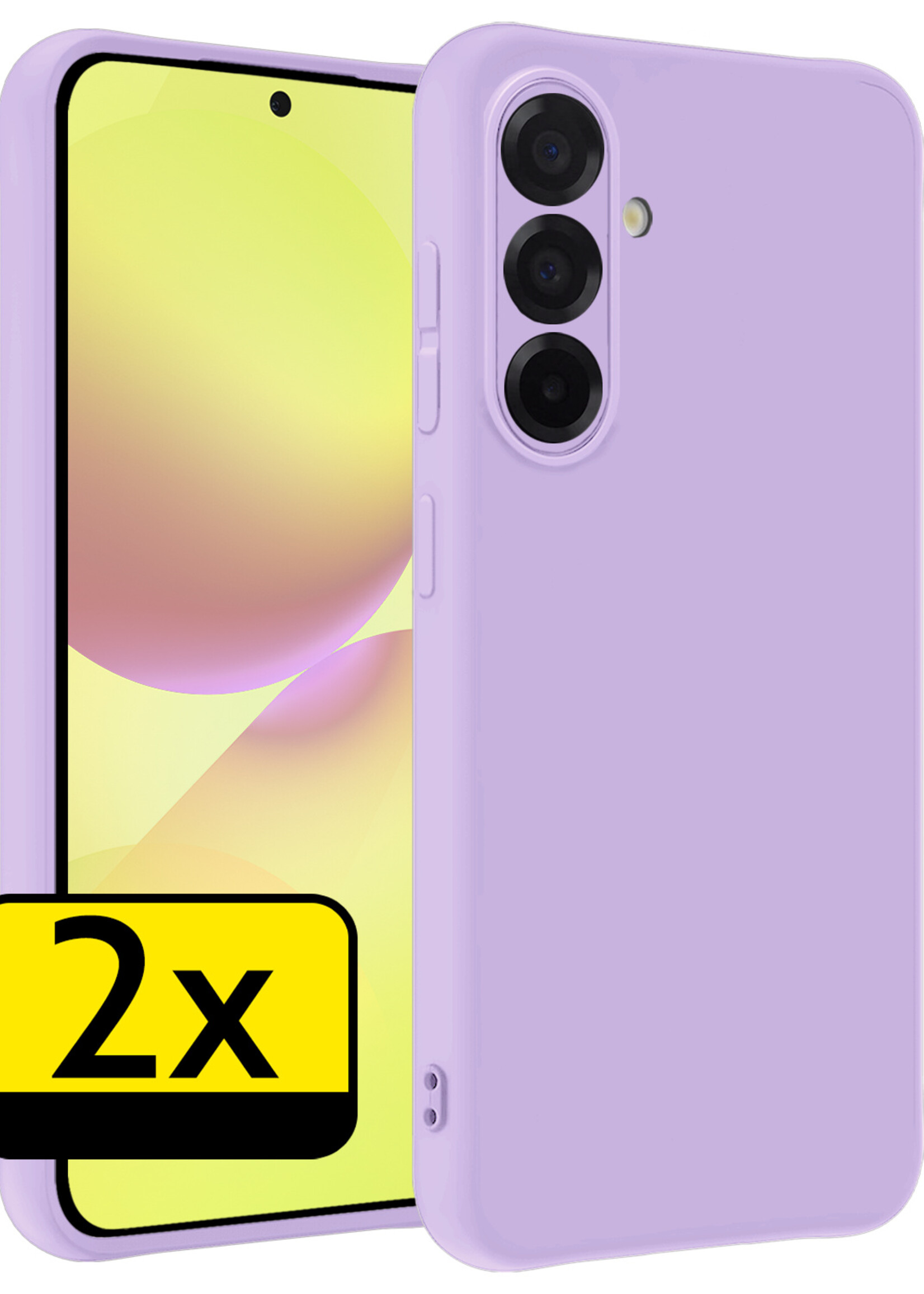 LUQ LUQ Samsung Galaxy A36 Hoesje Siliconen - Lila - 2 PACK