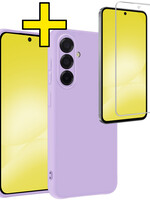 LUQ LUQ Samsung Galaxy A56 Hoesje Siliconen Met Screenprotector - Lila