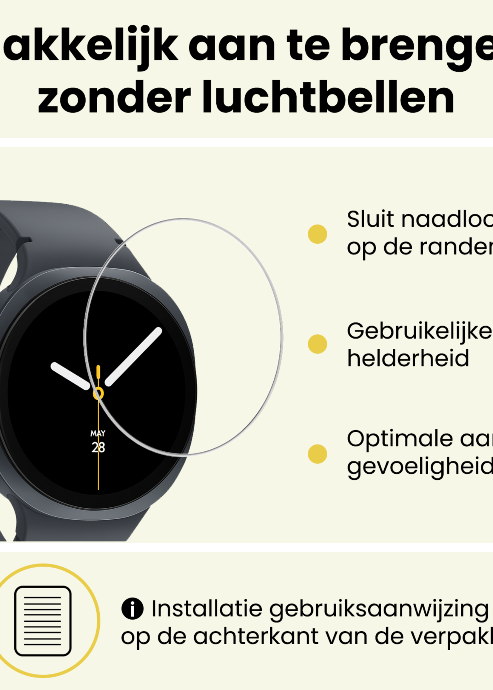 LUQ LUQ Samsung Galaxy Watch 8 (40 mm) Screenprotector