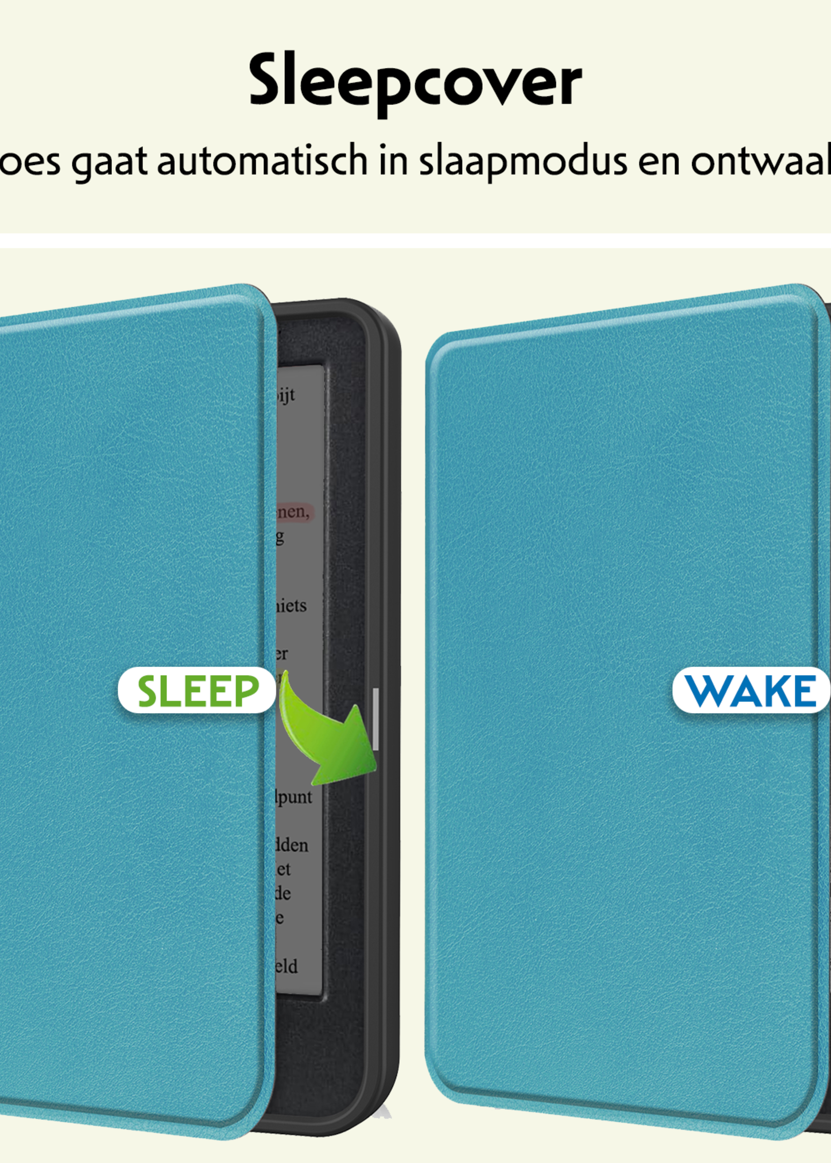 LUQ LUQ Kobo Clara Colour Hoesje - Turquoise