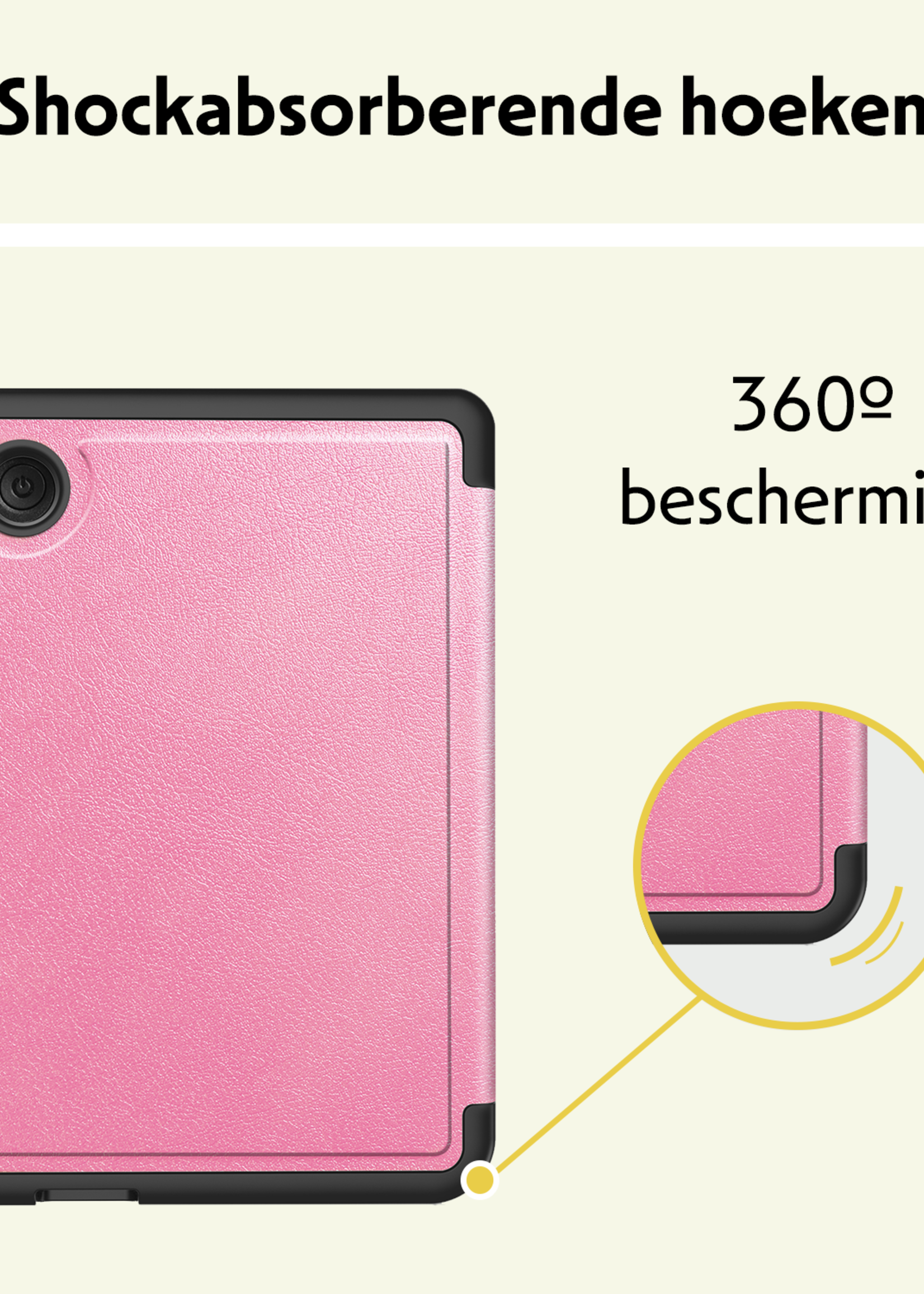 LUQ LUQ Kobo Clara Colour Hoesje Trifold - Roze