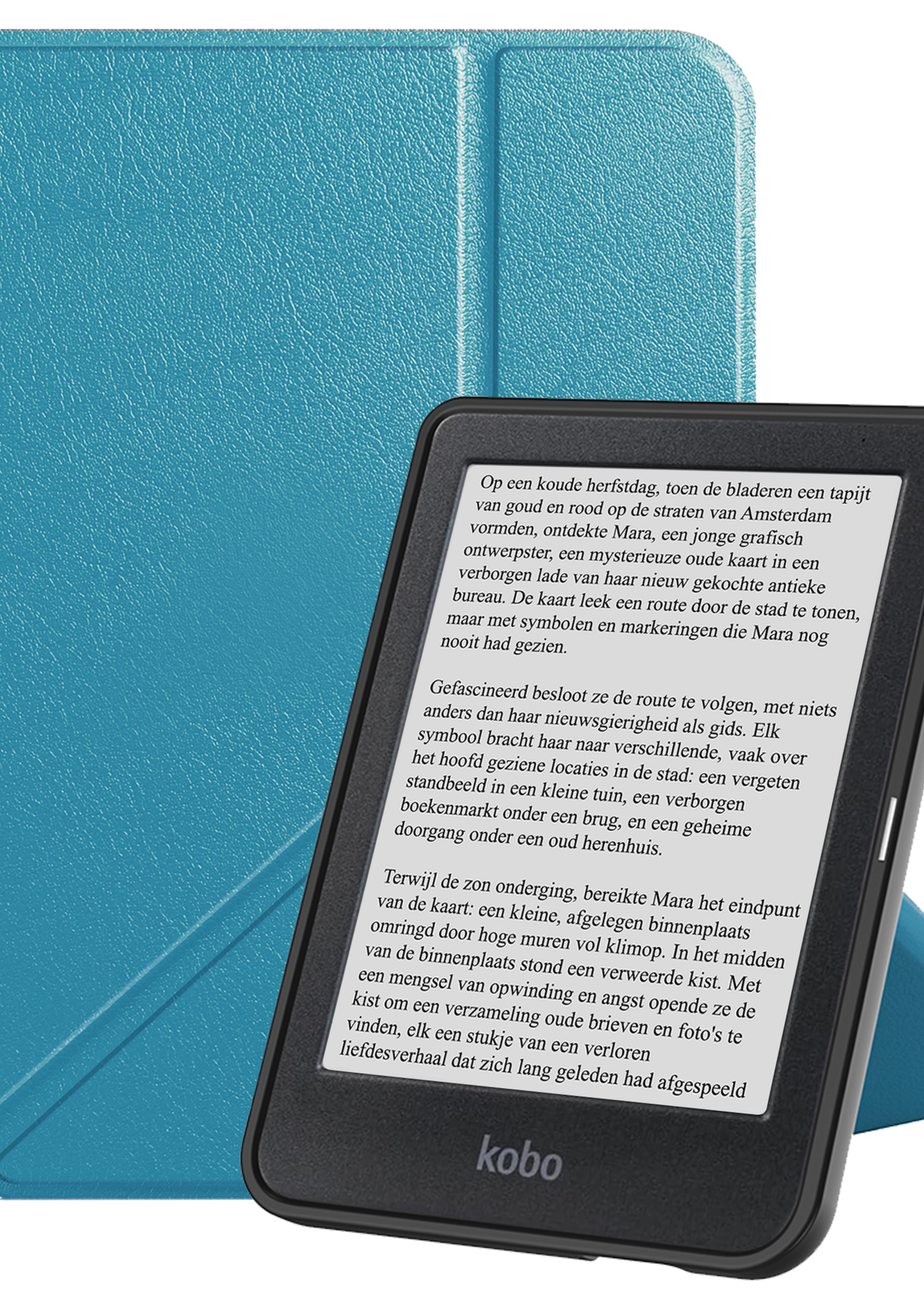 LUQ LUQ Kobo Clara BW Hoesje Trifold - Turquoise