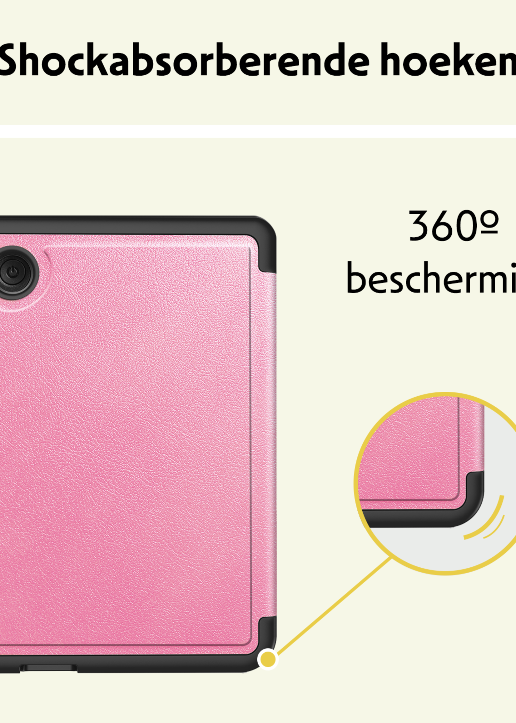 LUQ LUQ Kobo Clara BW Hoesje Trifold - Roze