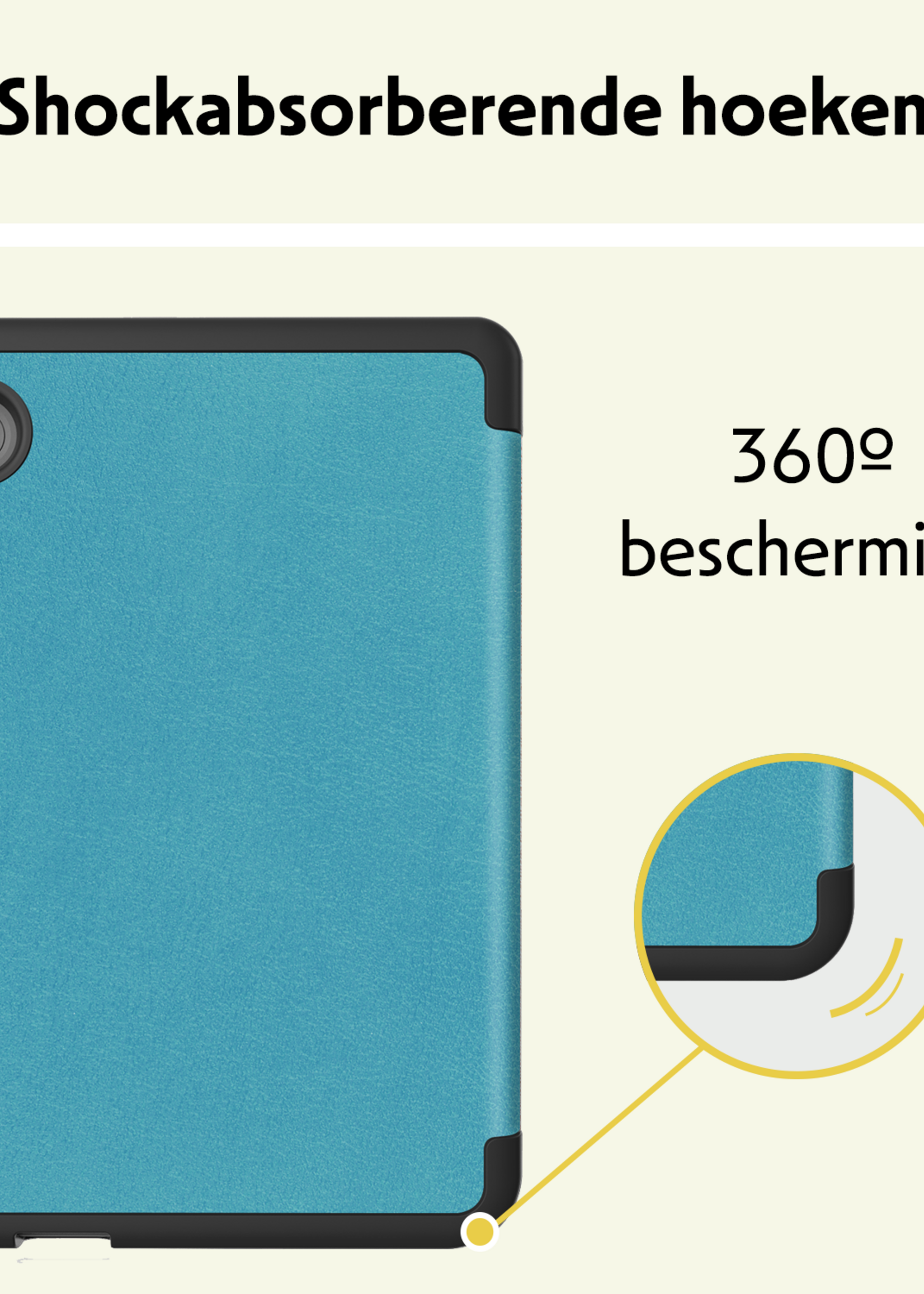 LUQ LUQ Kobo Clara BW Hoesje Met Screenprotector - Turquoise