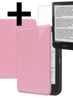 LUQ LUQ Kobo Clara BW Hoesje Met Screenprotector - Roze