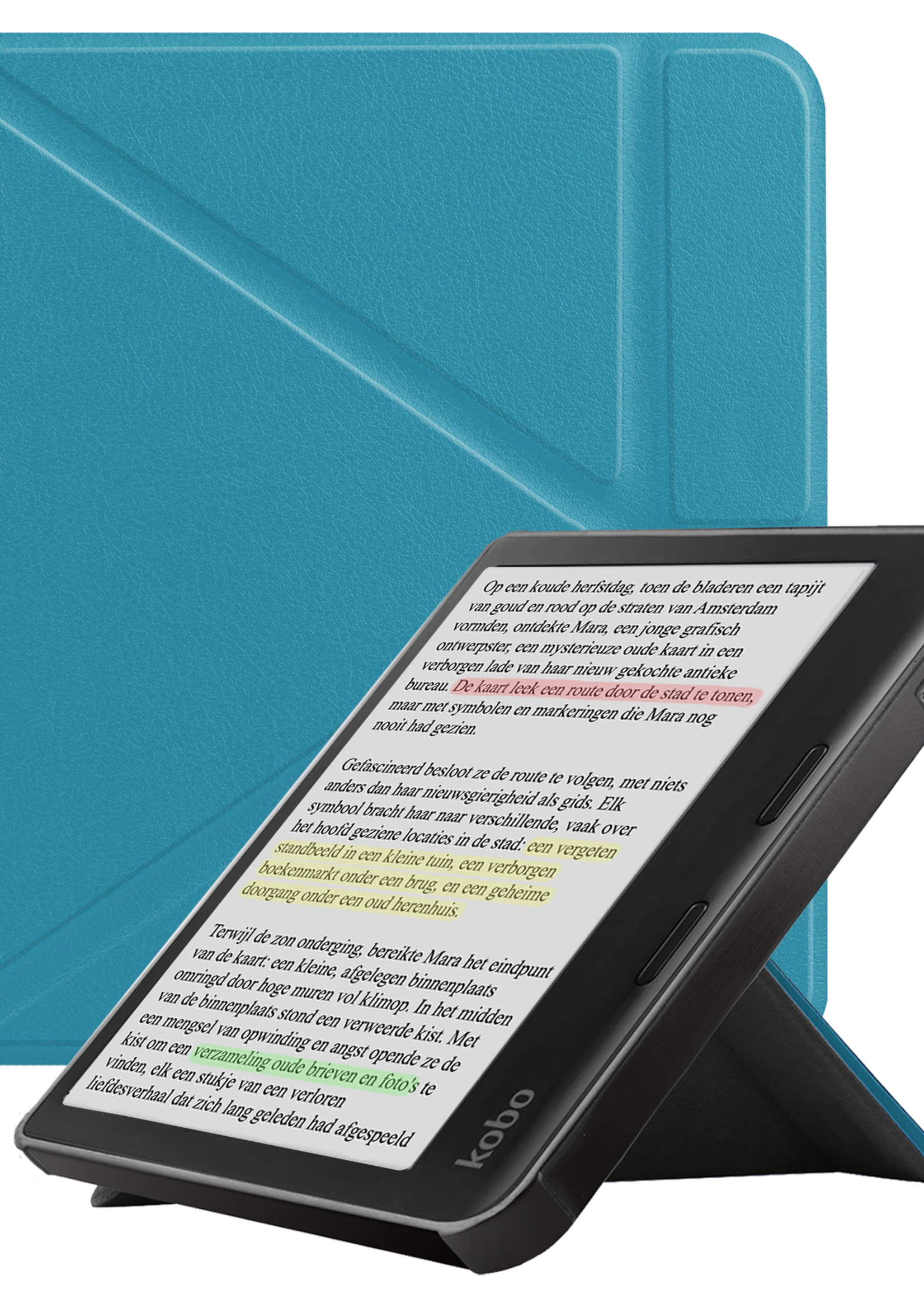 LUQ LUQ Kobo Libra Colour Hoesje - Turquoise