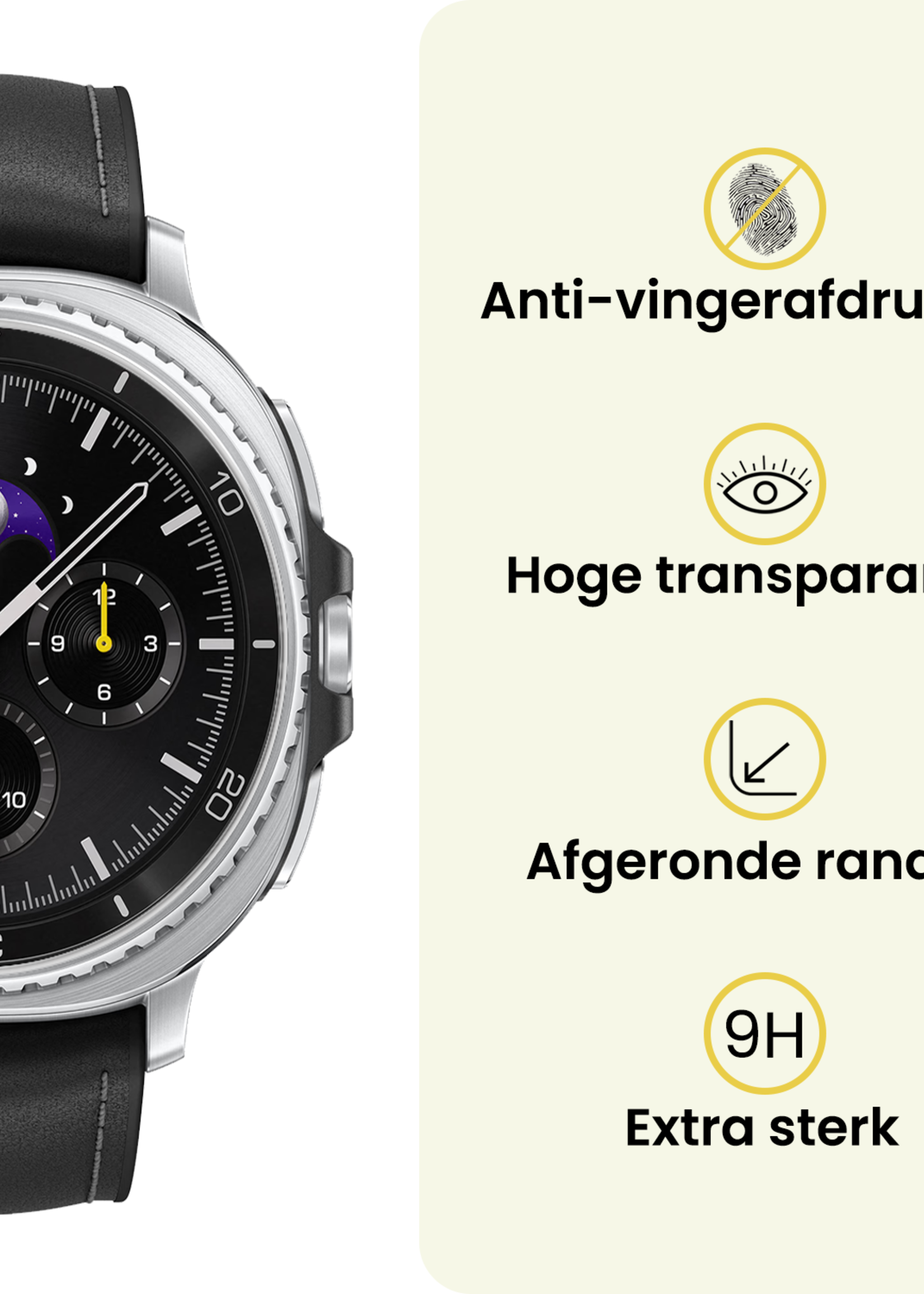 LUQ LUQ Samsung Galaxy Watch 8 Classic (46 mm) Screenprotector - 2 PACK