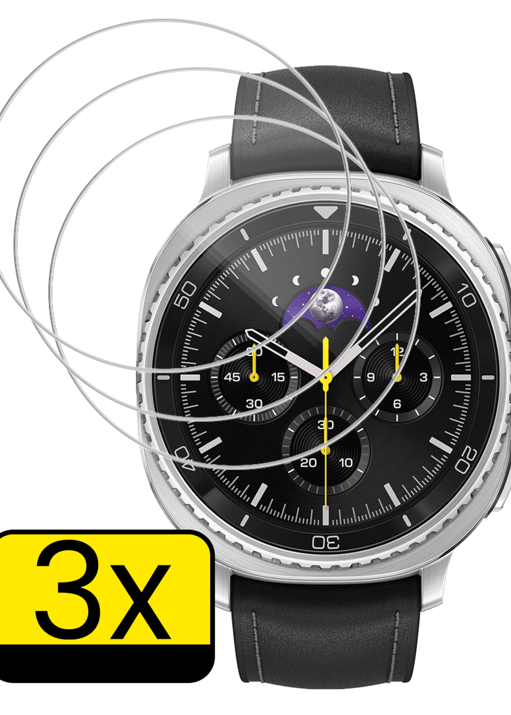 LUQ LUQ Samsung Galaxy Watch 8 Classic (46 mm) Screenprotector - 3 PACK