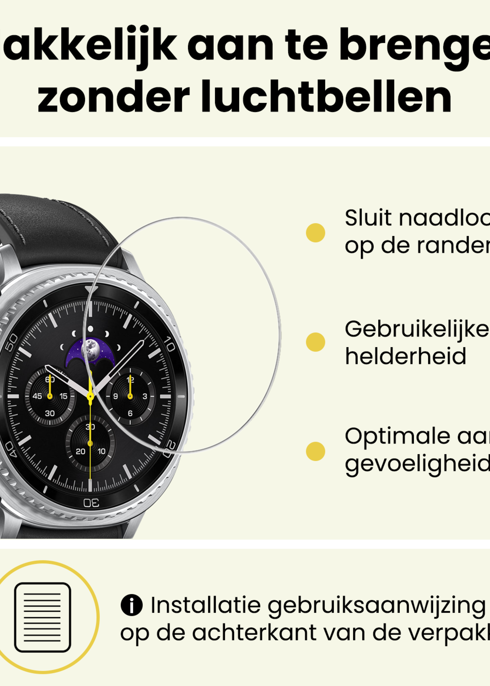 LUQ LUQ Samsung Galaxy Watch 8 Classic (46 mm) Screenprotector - 3 PACK