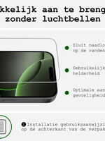 LUQ LUQ iPhone 14 Hoesje Pashouder met Koord Met 2x Screenprotector - Lichtroze