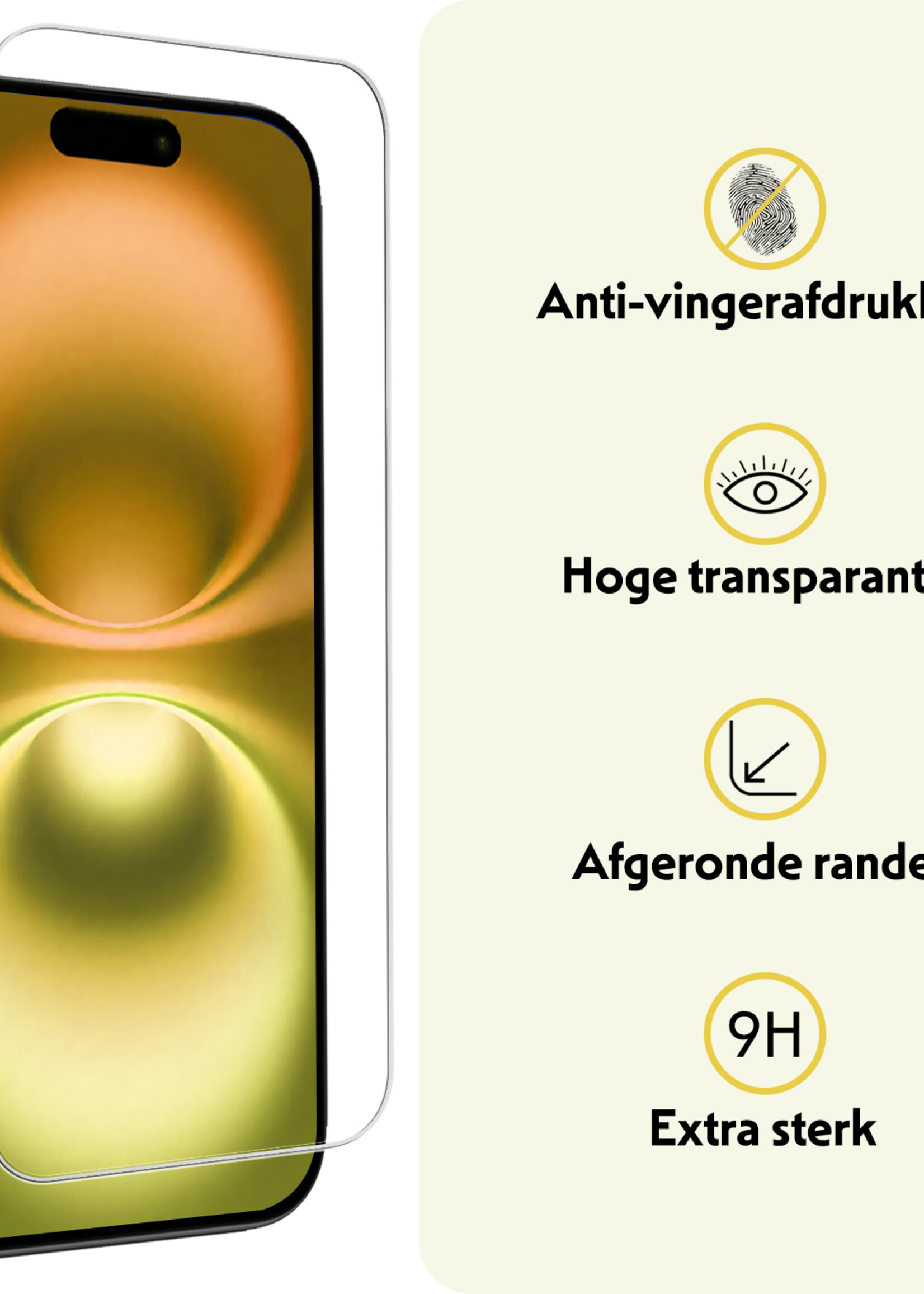 LUQ LUQ iPhone 16 Plus Hoesje Pashouder met Koord Met Screenprotector - Papaya