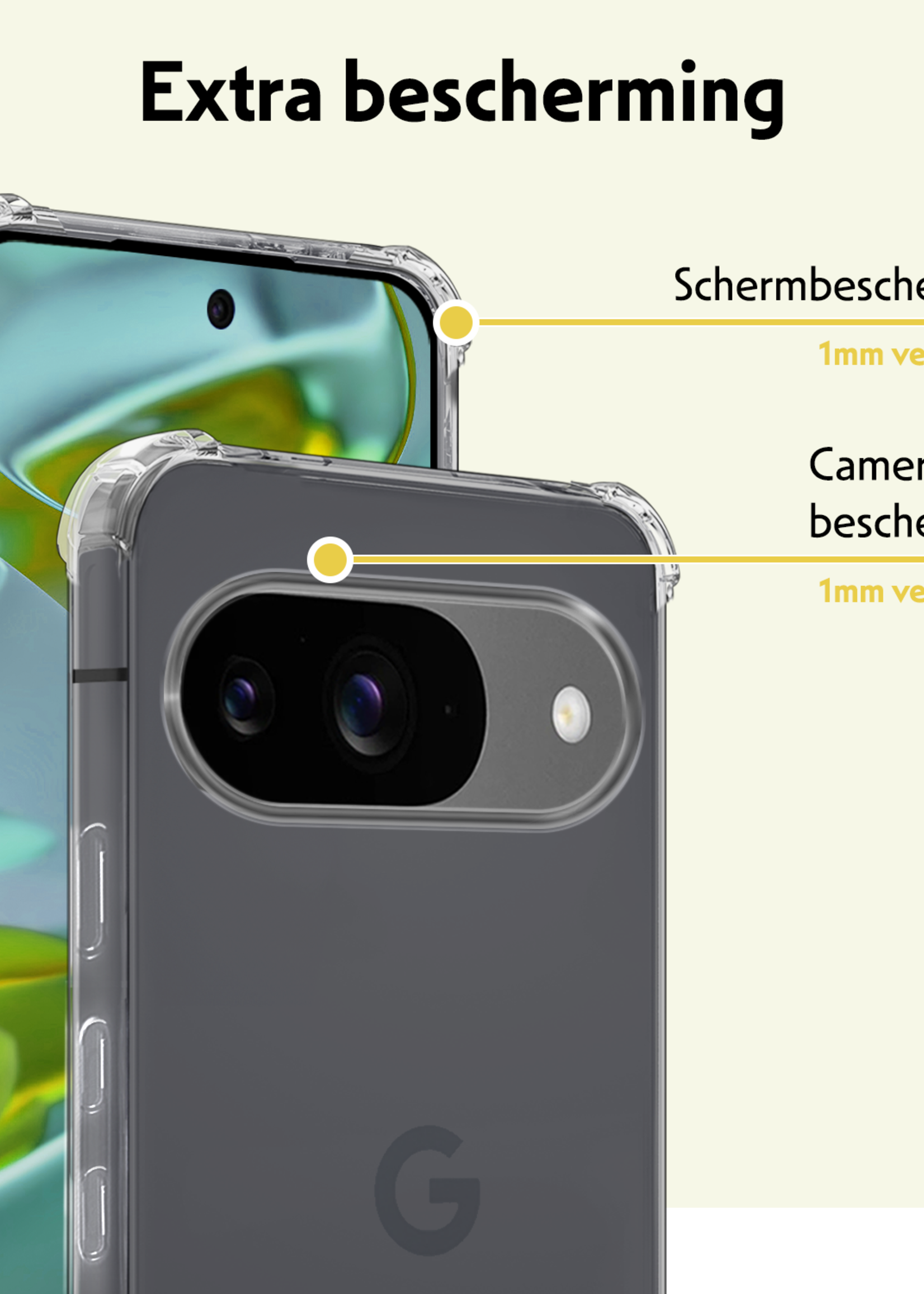 LUQ LUQ Google Pixel 10 Hoesje Shockproof - Transparant